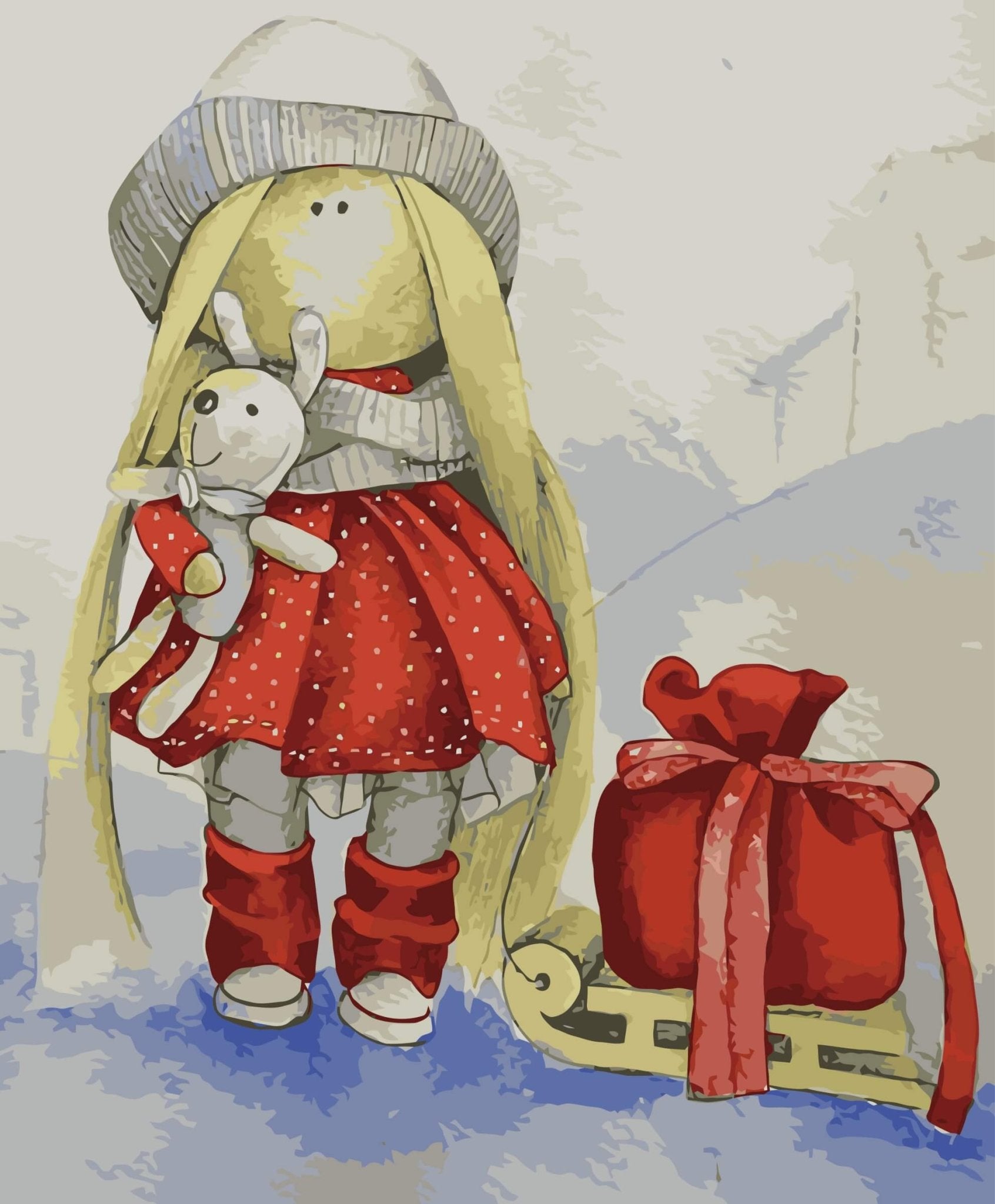 Paint by Numbers 30x40 cm | Doll Elsa (ME1103e) – Painting by numbers | Varvikas.Shop