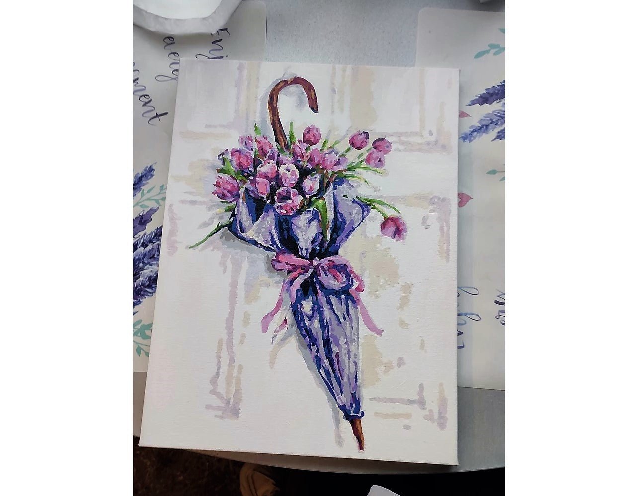 Paint by Numbers 30x40 cm | Flower umbrella (ME1083e) – Painting by numbers | Varvikas.Shop