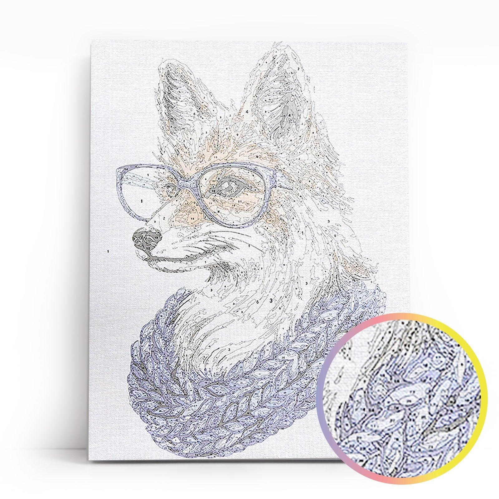 Paint by Numbers 30x40 cm | Fox with Glasses (ME1109e) – Painting by numbers | Varvikas.Shop