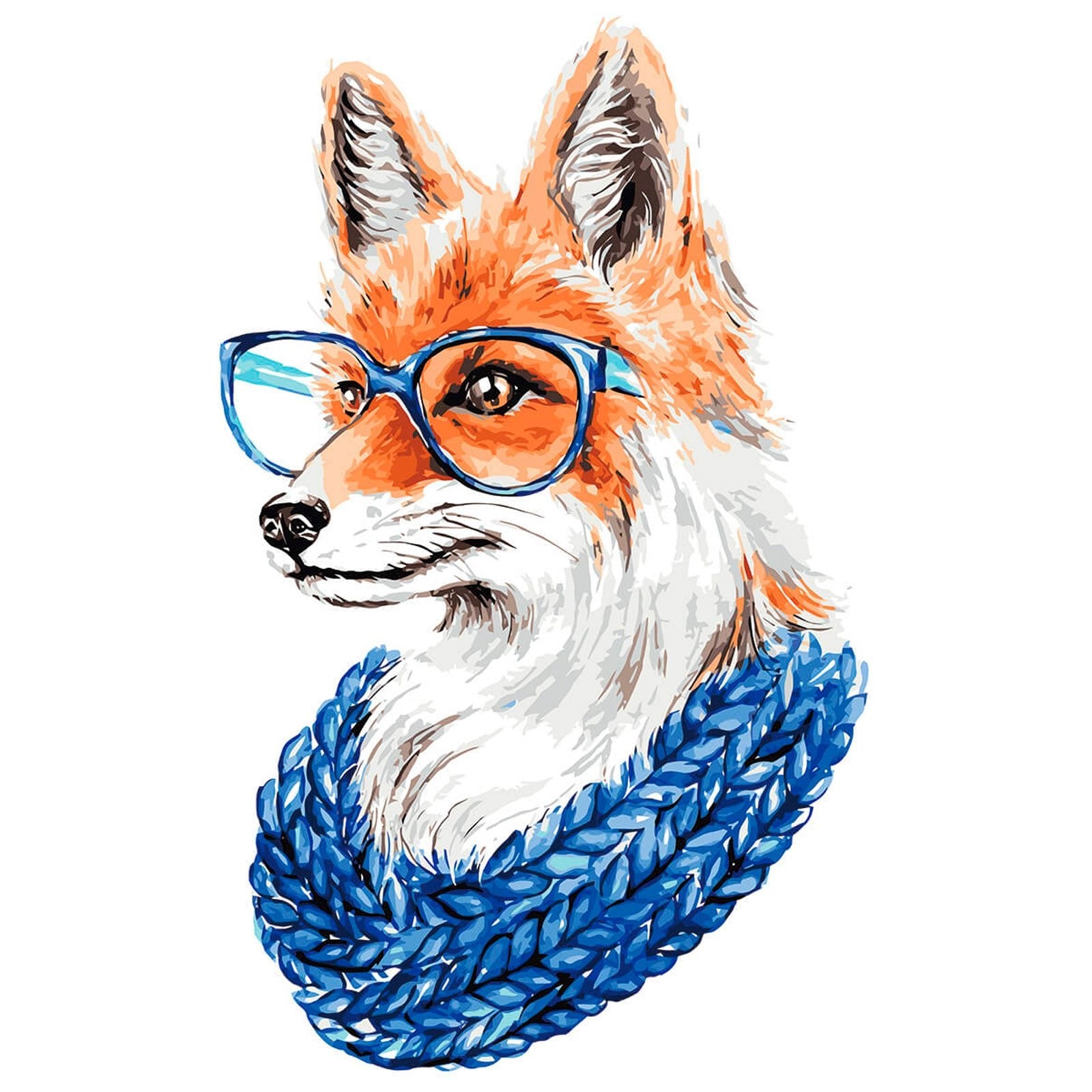 Paint by Numbers 30x40 cm | Fox with Glasses (ME1109e) – Painting by numbers | Varvikas.Shop