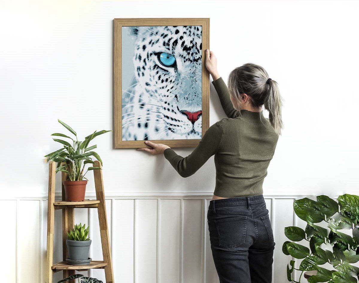 Paint by Numbers 30x40 cm | Leopard stare (ME1154e) – Painting by numbers | Varvikas.Shop