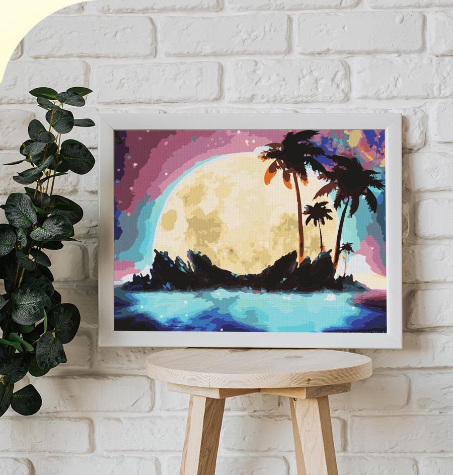 Paint by Numbers 30x40 cm | Magical moon (ME1148e) – Painting by numbers | Varvikas.Shop