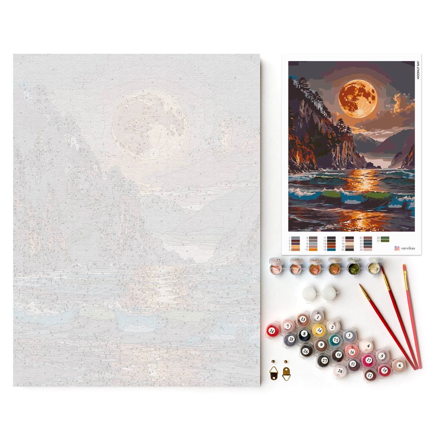 Paint by Numbers 30x40 cm | Moonlit Bay (ME1176e) – Painting by numbers | Varvikas.Shop