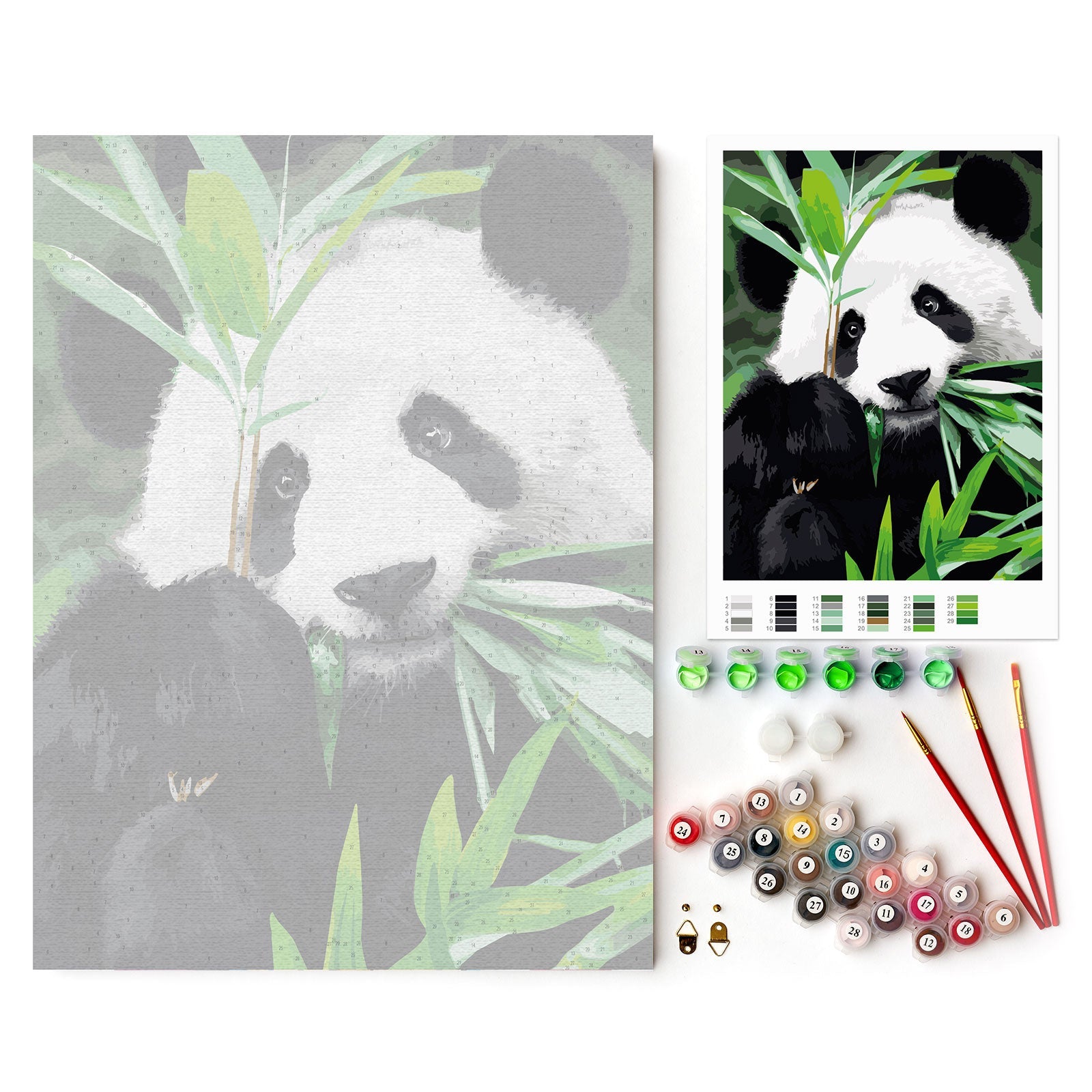 Paint by Numbers 30x40 cm | Panda Idyll (ME1171e) – Painting by numbers | Varvikas.Shop