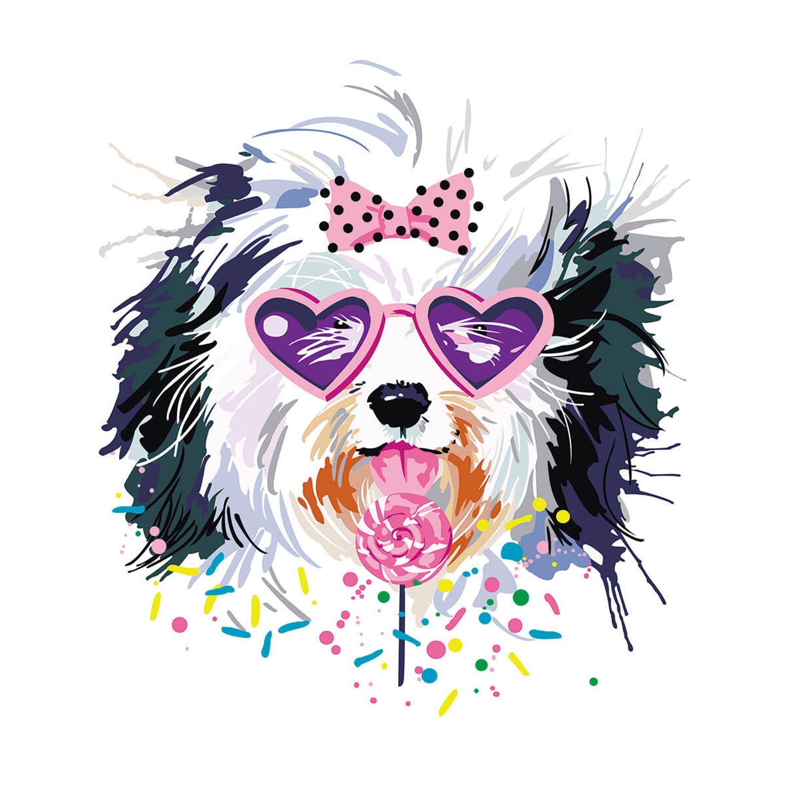 Paint by Numbers 30x40 cm | Stylish Yorkie (ME1116e) – Painting by numbers | Varvikas.Shop