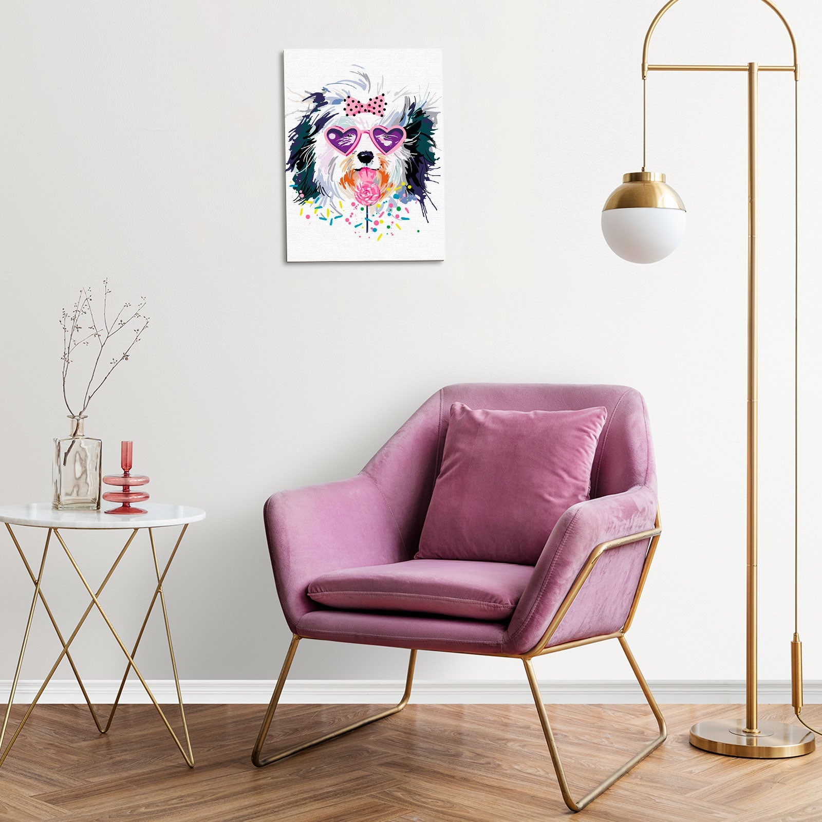 Paint by Numbers 30x40 cm | Stylish Yorkie (ME1116e) – Painting by numbers | Varvikas.Shop