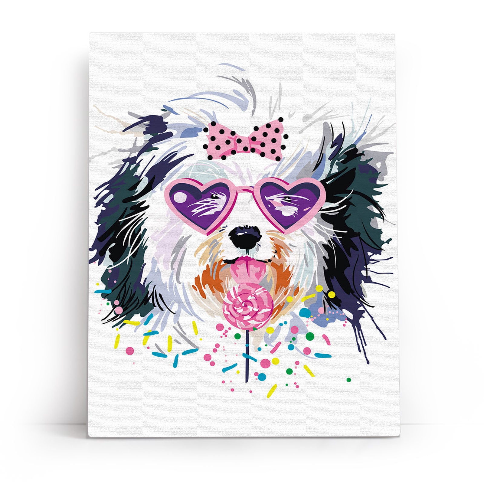 Paint by Numbers 30x40 cm | Stylish Yorkie (ME1116e) – Painting by numbers | Varvikas.Shop