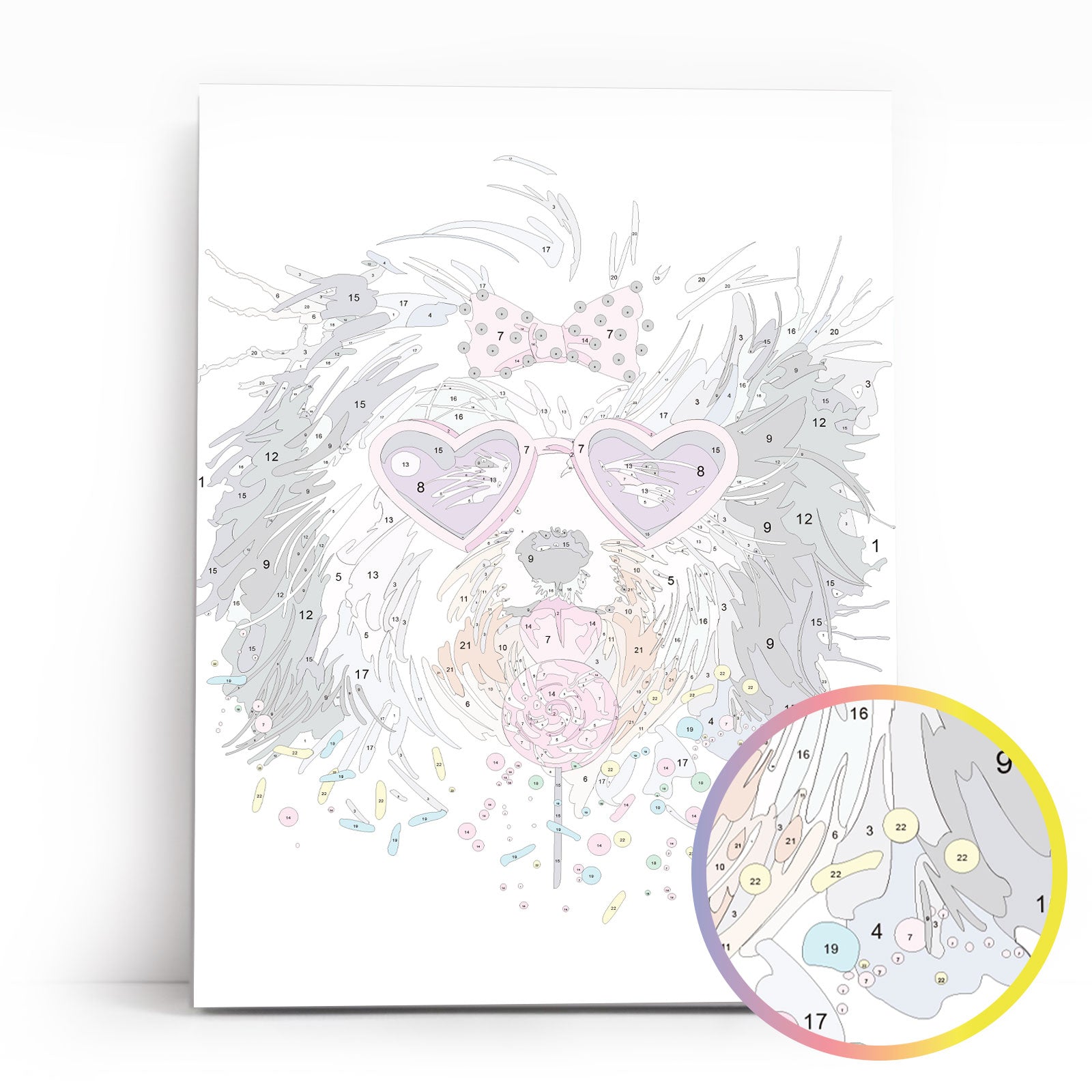 Paint by Numbers 30x40 cm | Stylish Yorkie (ME1116e) – Painting by numbers | Varvikas.Shop