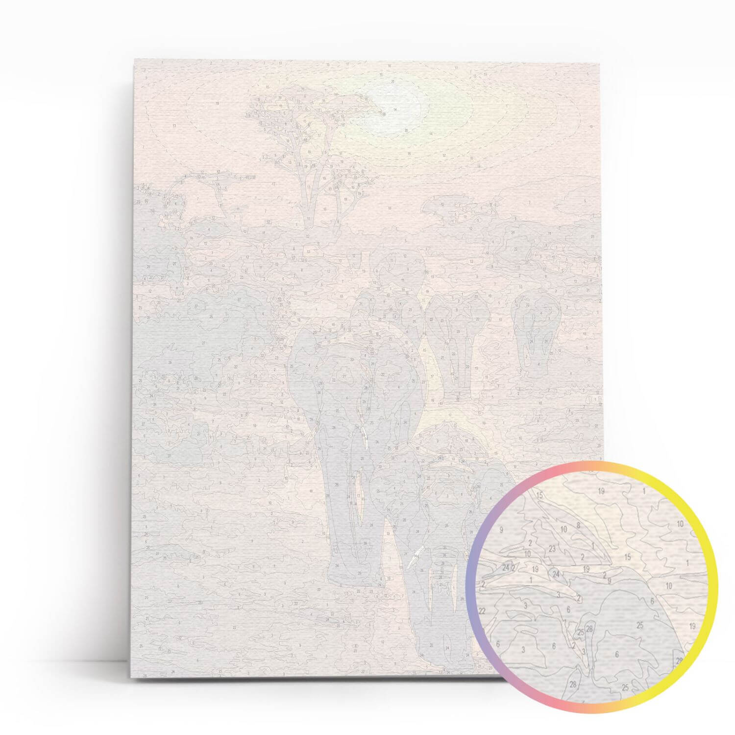 Paint by Numbers 30x40 cm | Sunset Safari (ME1175e) – Painting by numbers | Varvikas.Shop