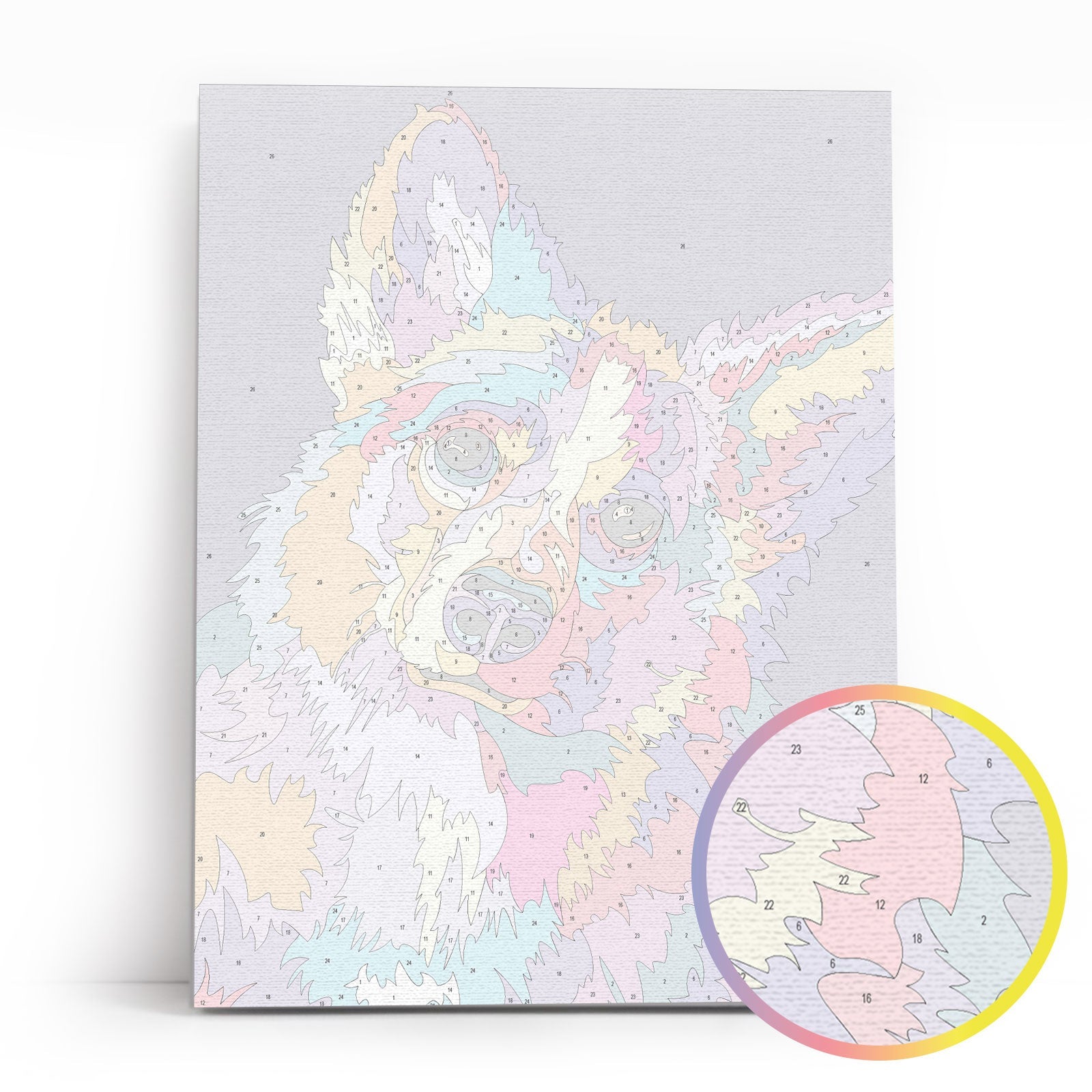 Paint by Numbers 30x40 cm | Through the eyes of a corgi (ME1144e) – Painting by numbers | Varvikas.Shop