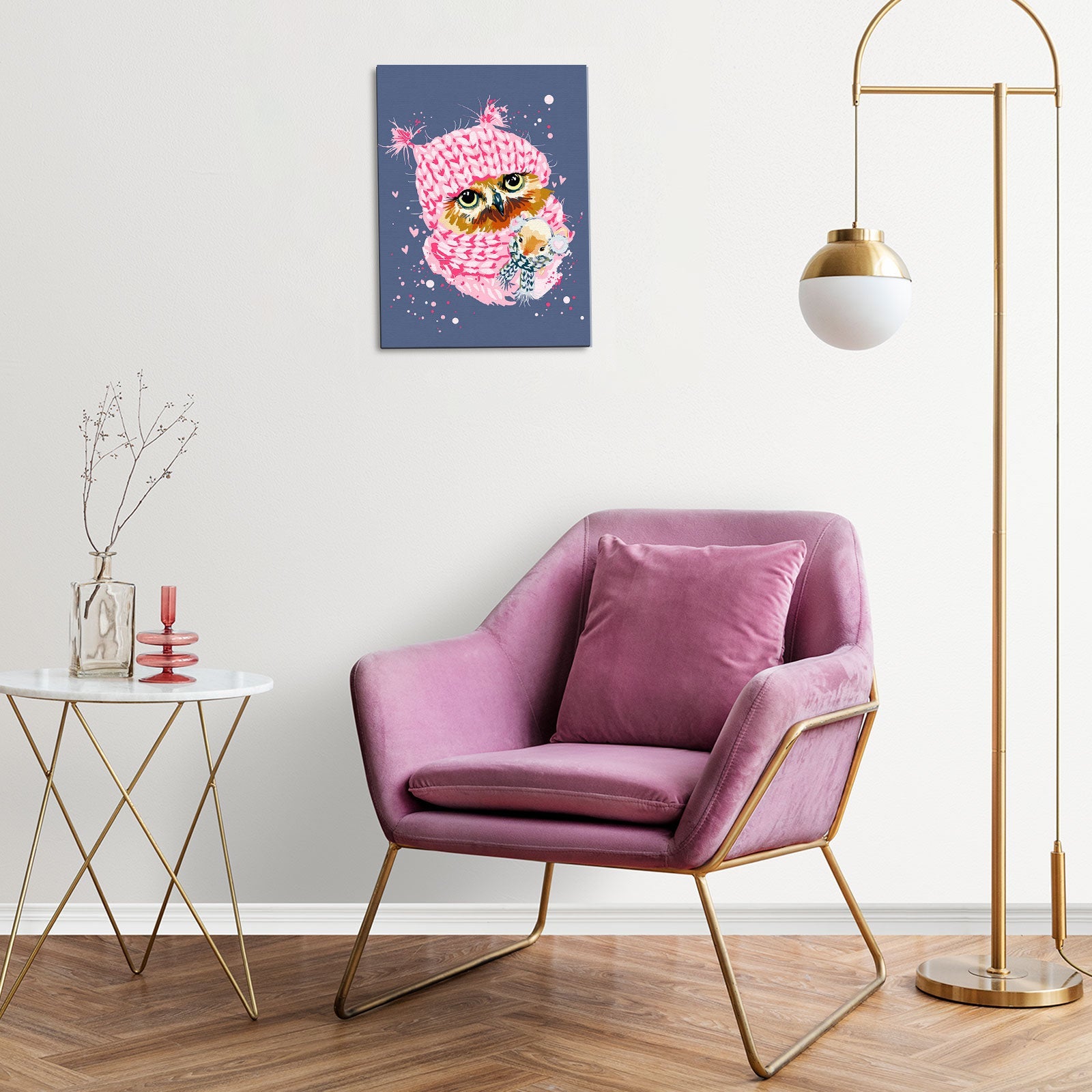 Paint by Numbers 30x40 cm | Winter Owl (ME1118e) – Painting by numbers | Varvikas.Shop