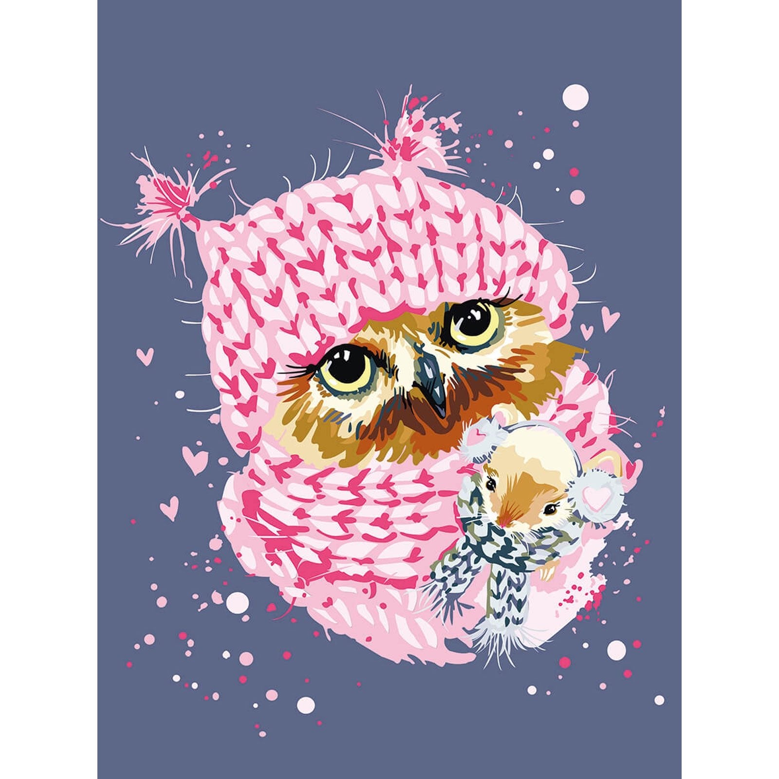 Paint by Numbers 30x40 cm | Winter Owl (ME1118e) – Painting by numbers | Varvikas.Shop