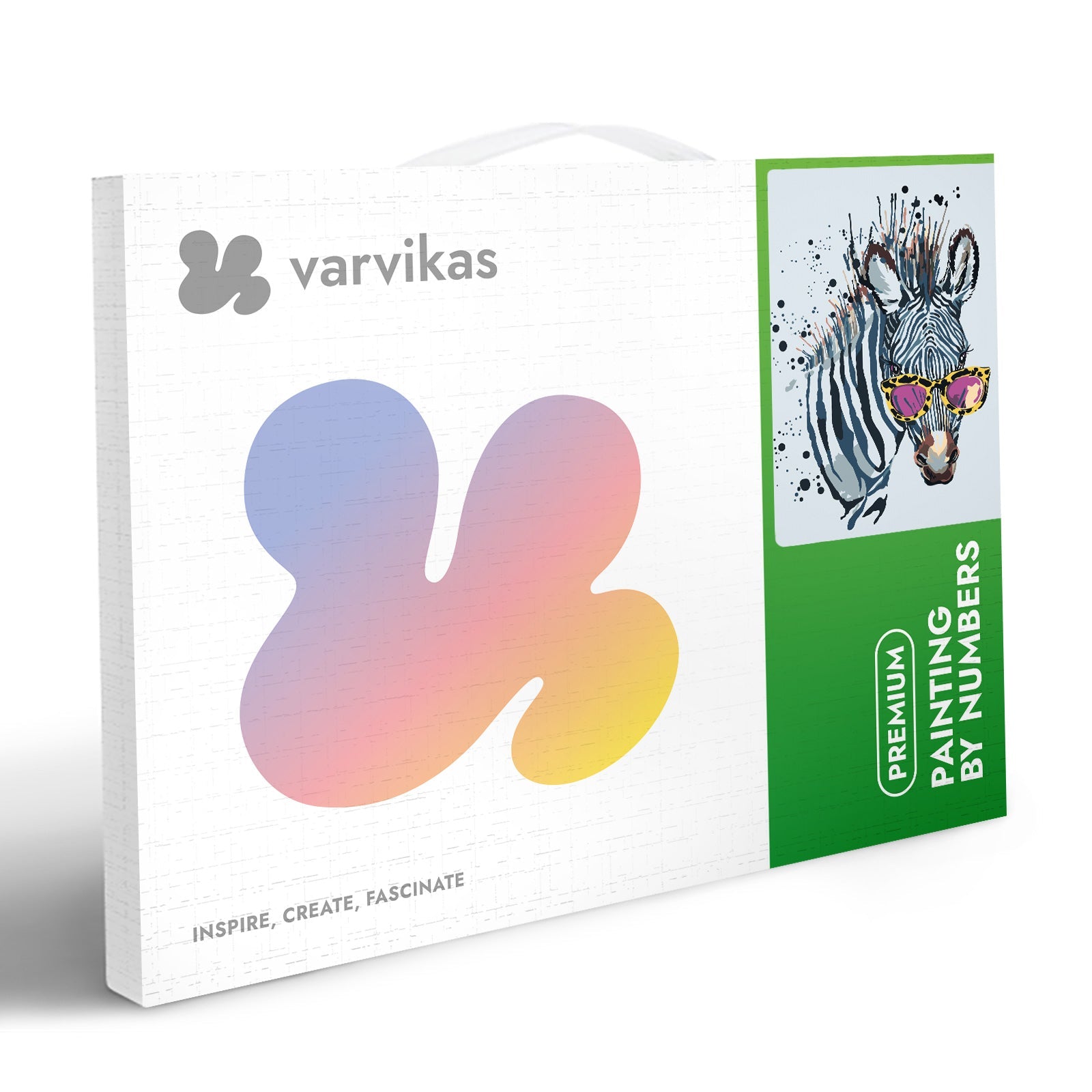 Paint by Numbers 30x40 cm | Zebra with Glasses (ME1114e) – Painting by numbers | Varvikas.Shop