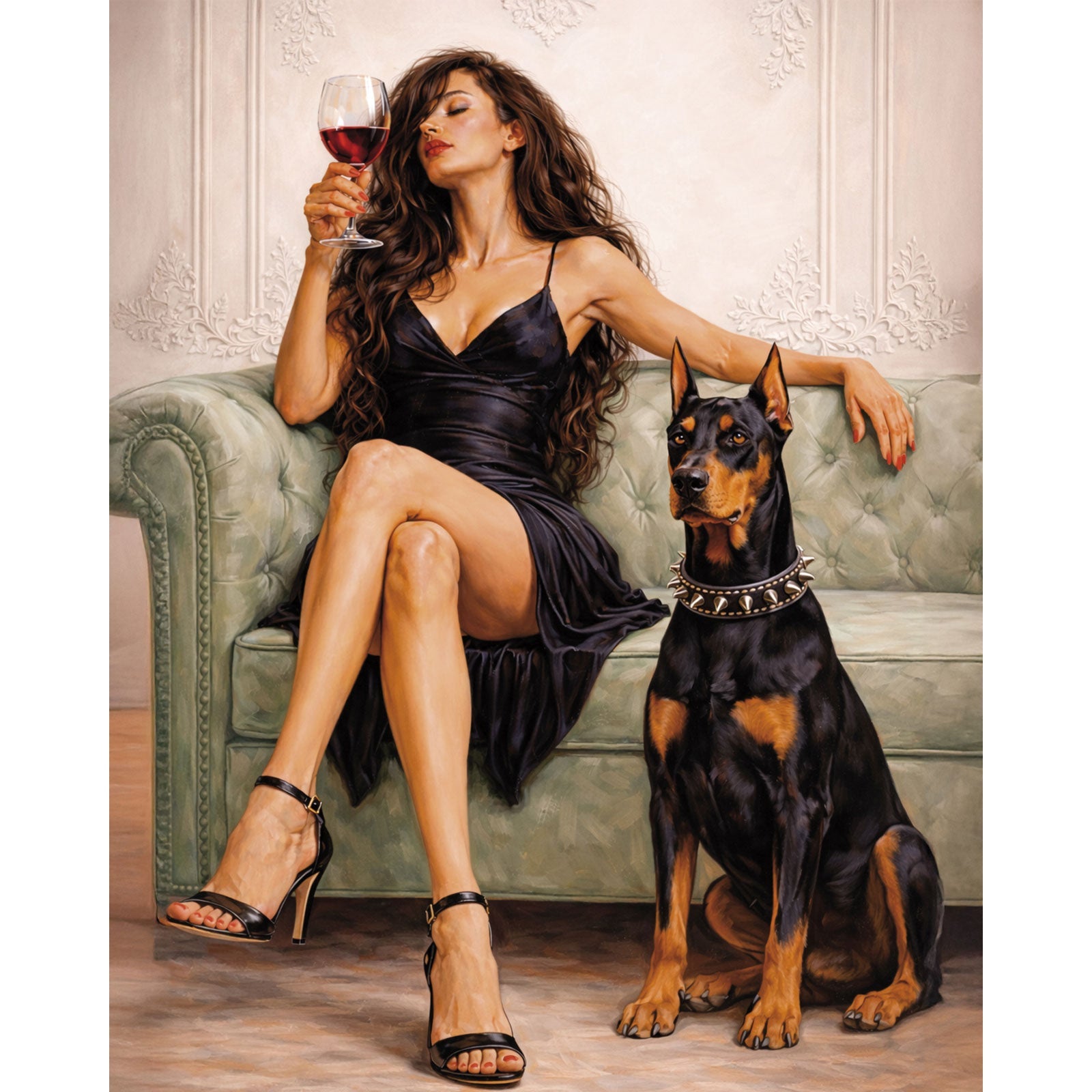 Paint by Numbers 40×50 cm, Elegance in Black (MG2547e) – Painting by numbers | Varvikas