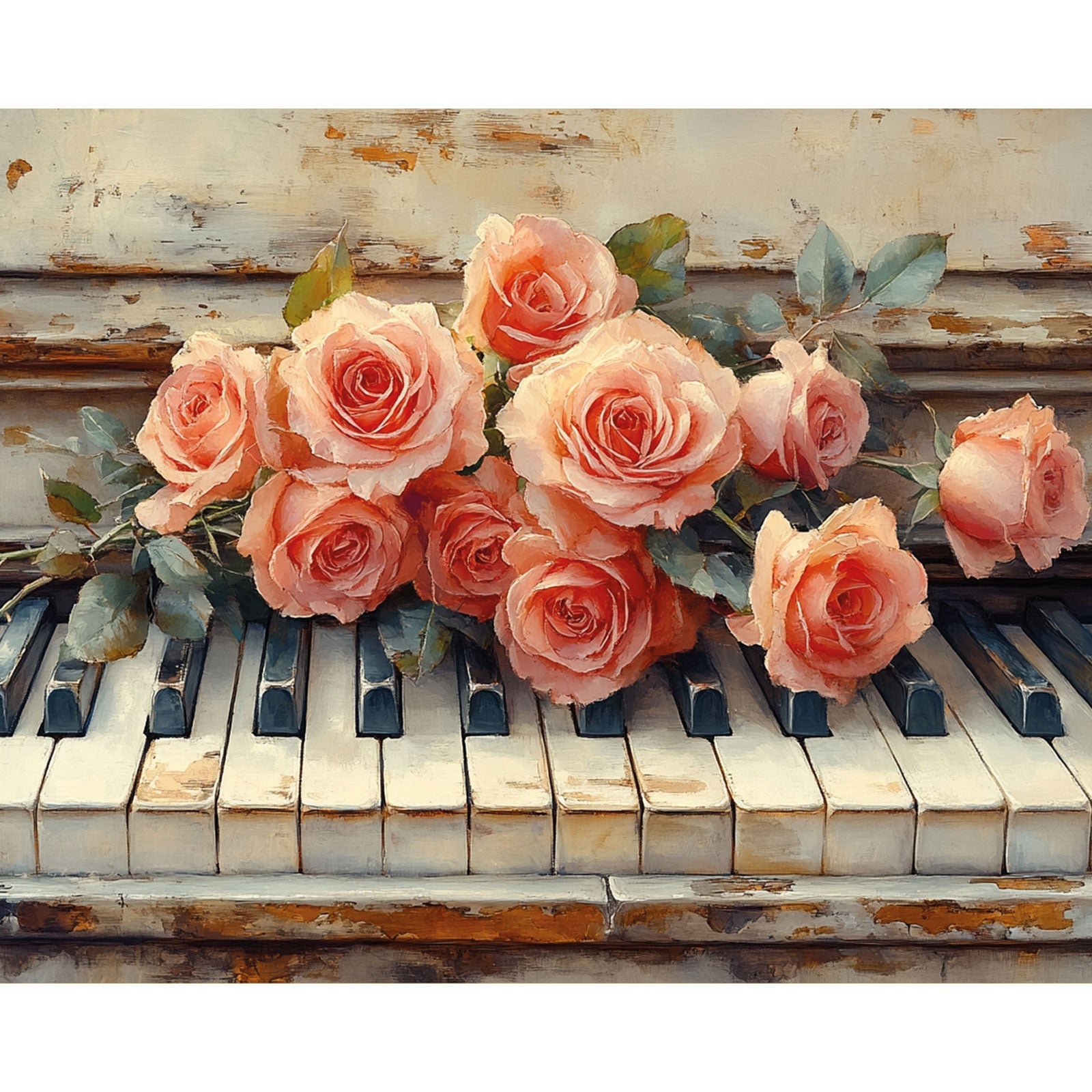 Paint by Numbers 40×50 cm, Rose Melody (MG2536e) – Painting by numbers | Varvikas.Shop