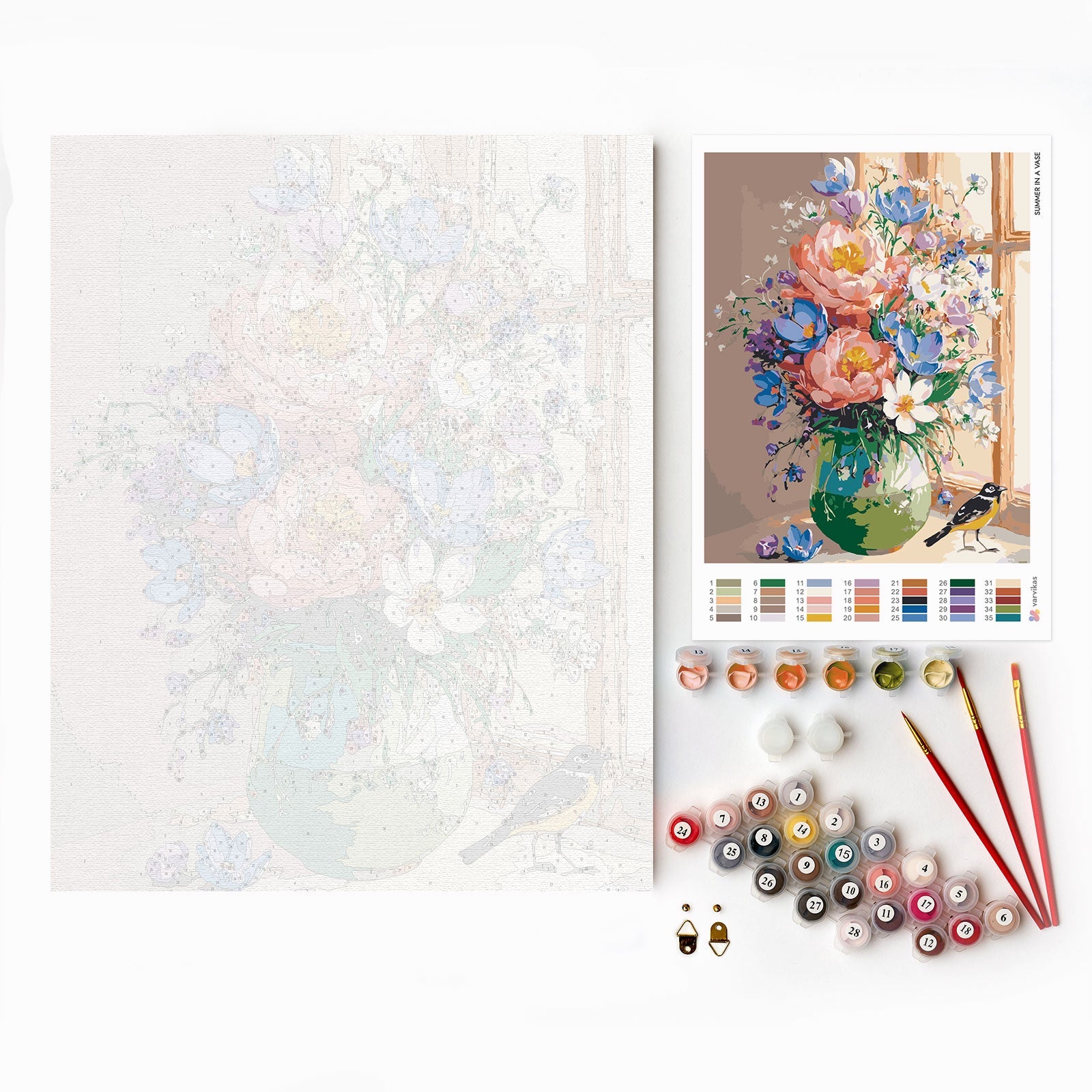 Paint by Numbers 40×50 cm, Summer in a Vase (MG2537e) – Painting by numbers | Varvikas.Shop