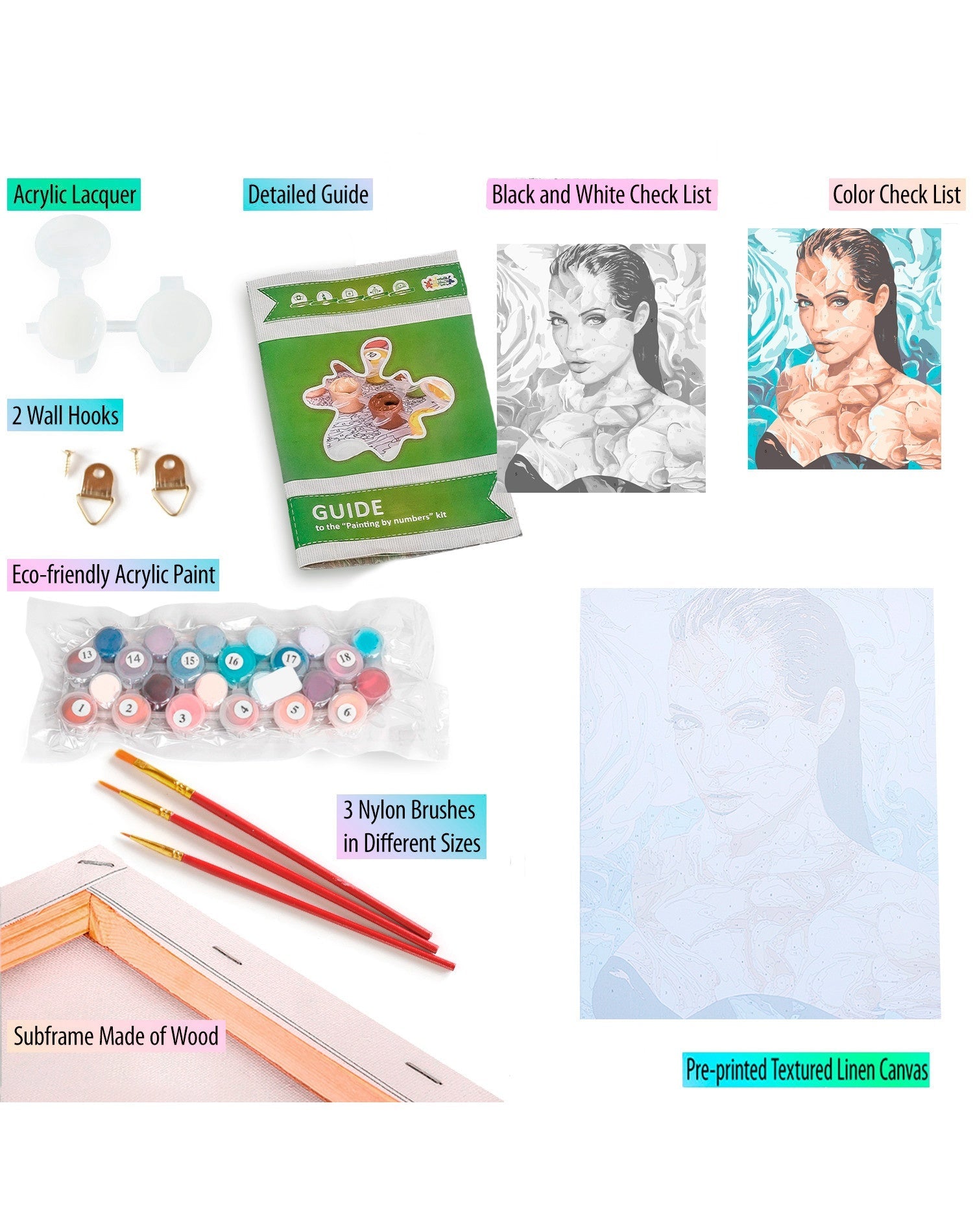 Paint by Numbers 40x50 cm | Angelina (MG2107e) – Painting by numbers | Varvikas.Shop