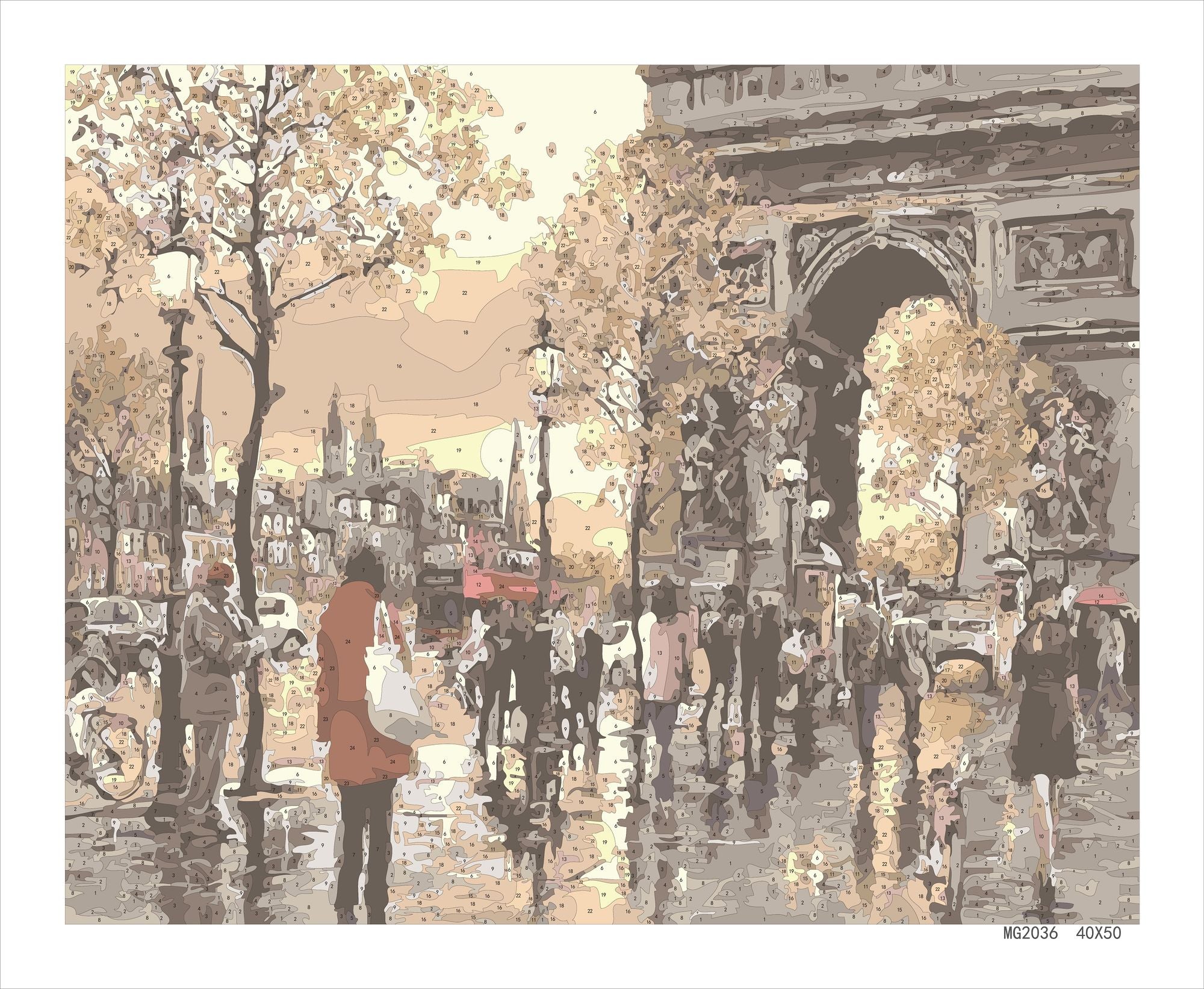 Paint by Numbers 40x50 cm | Arc de Triomphe (MG2036e) – Painting by numbers | Varvikas.Shop