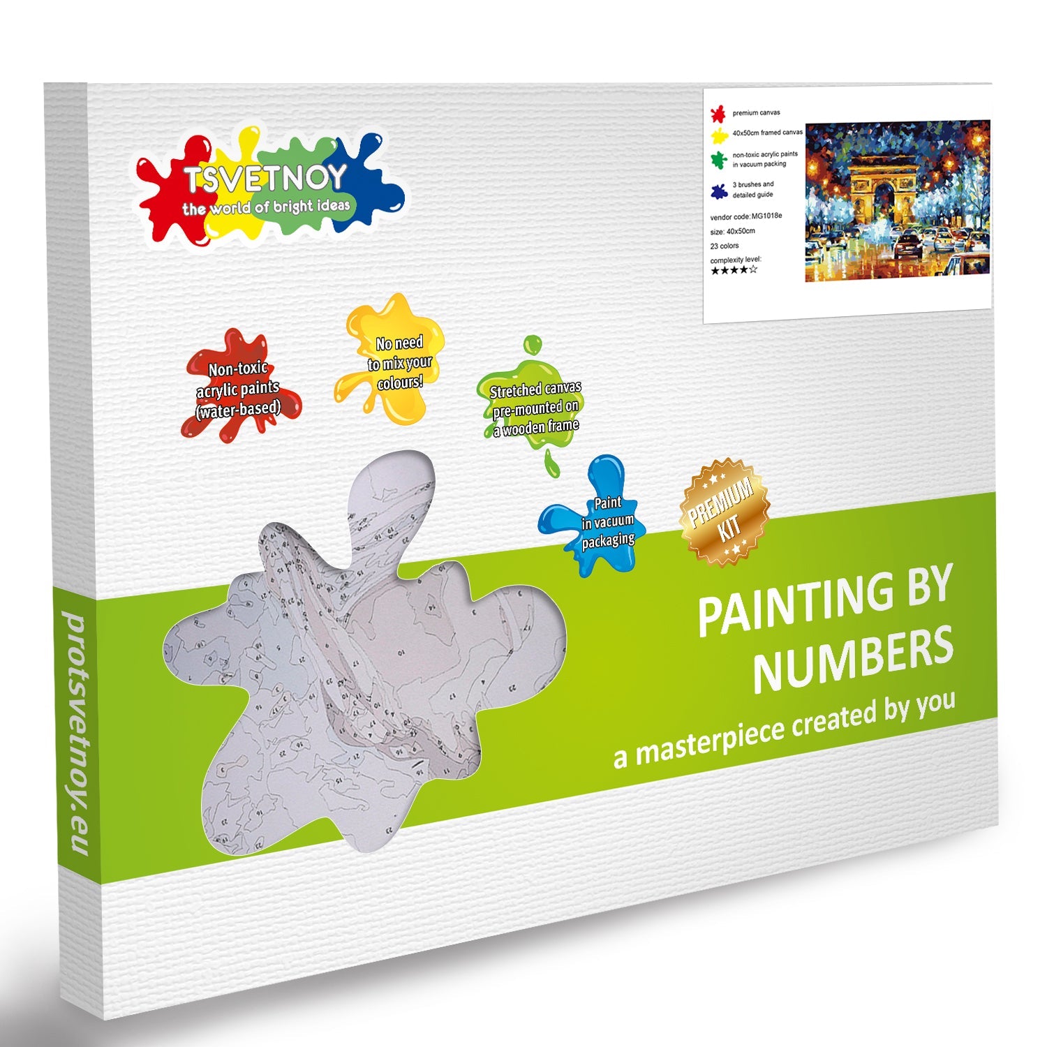 Paint by Numbers 40x50 cm | Arch of Triumph (MG1018e) – Painting by numbers | Varvikas.Shop