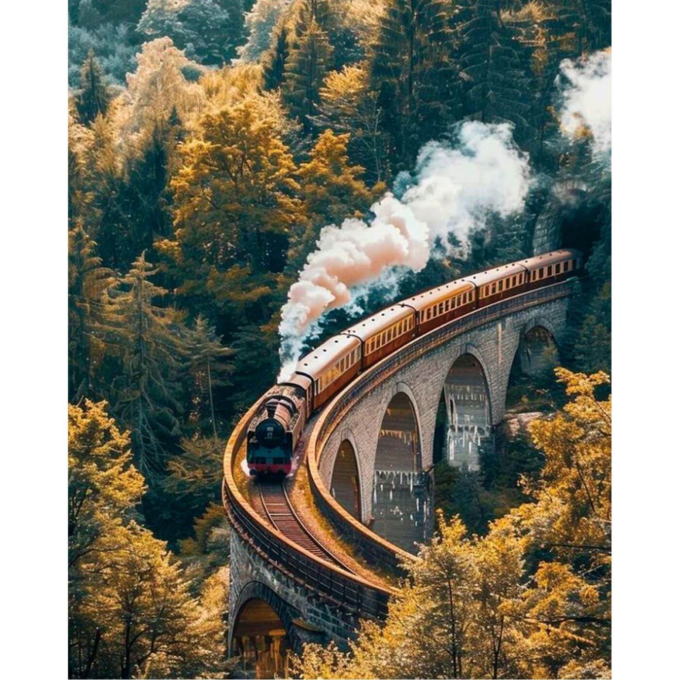 Paint by Numbers 40x50 cm | Autumn Express (MG2515e) – Painting by numbers | Varvikas.Shop