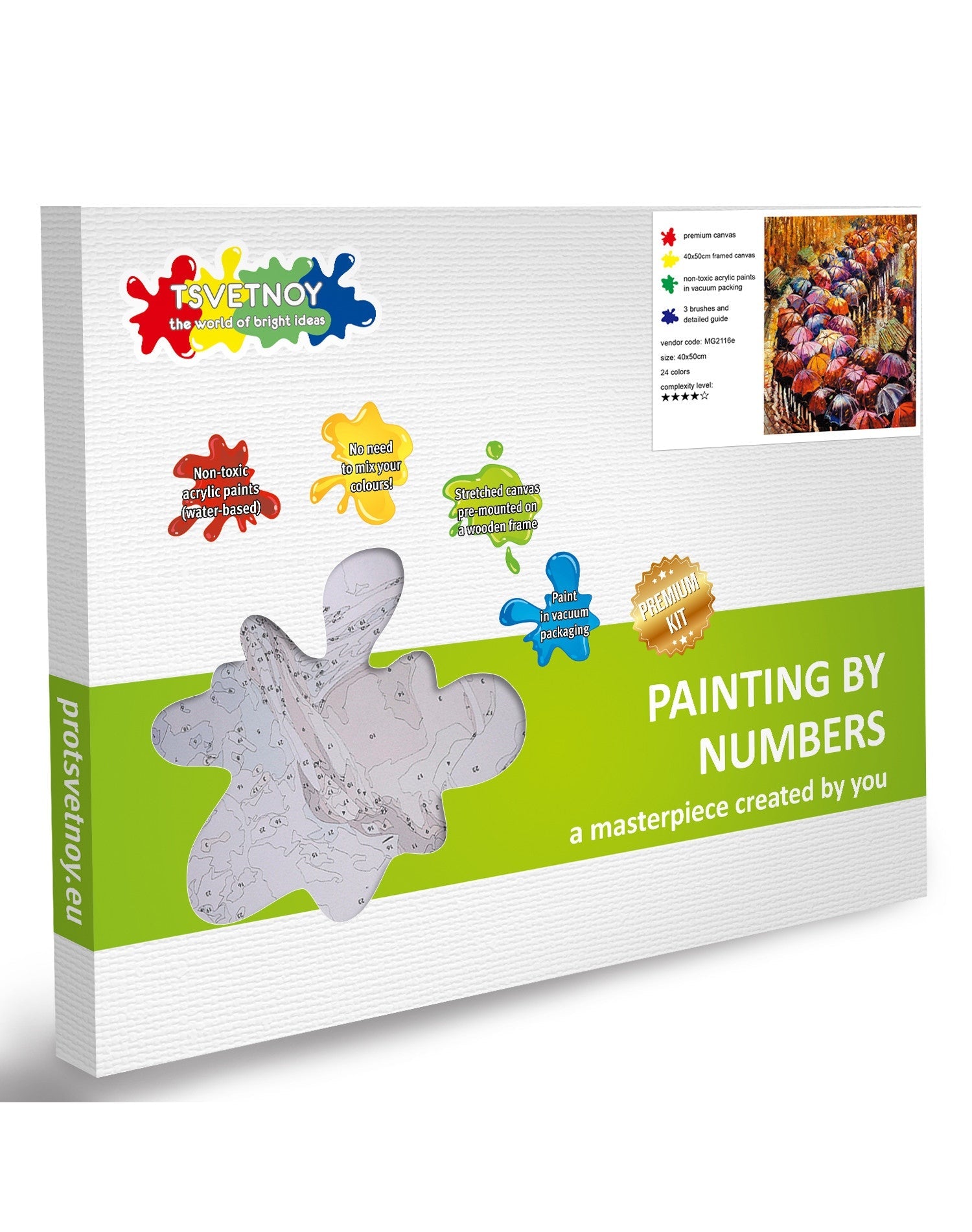 Paint by Numbers 40x50 cm | Autumn Umbrellas (MG2116e) – Painting by numbers | Varvikas.Shop