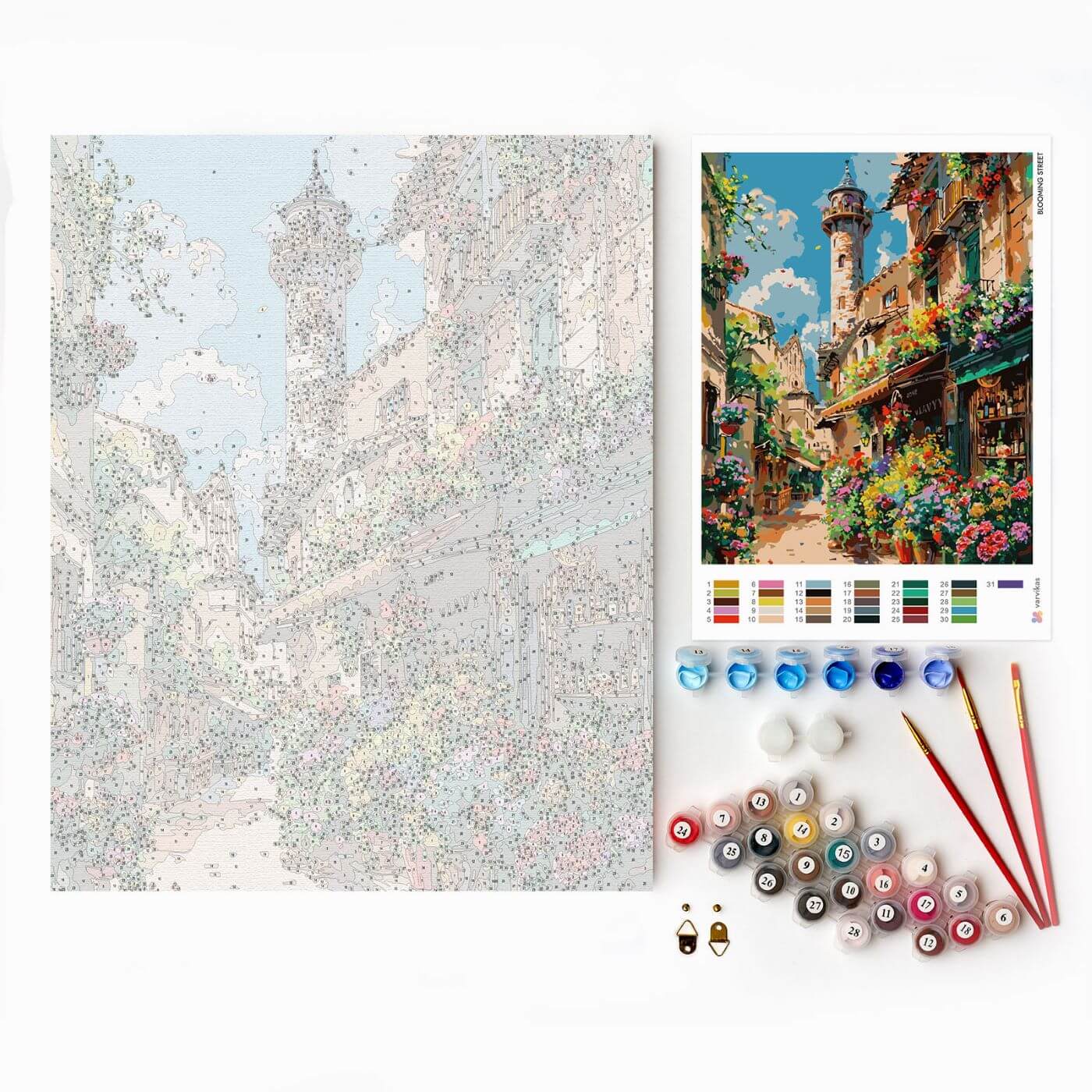 Paint by Numbers 40x50 cm | Blooming Street (MG2509e) – Painting by numbers | Varvikas.Shop