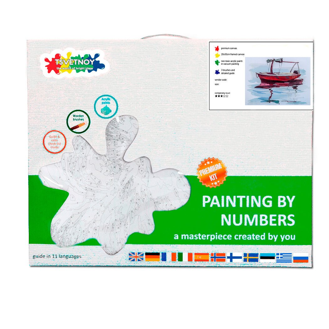 Paint by Numbers 40x50 cm | Boat in Calm Waters (MG2080e) – Painting by numbers | Varvikas.Shop