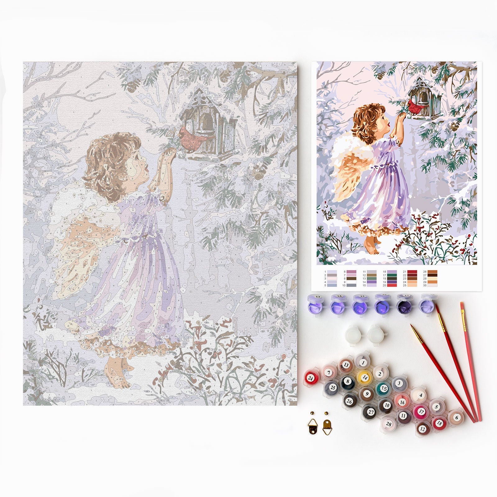 Paint by Numbers 40x50 cm | Christmas Angel (MG2430e) – Painting by numbers | Varvikas.Shop
