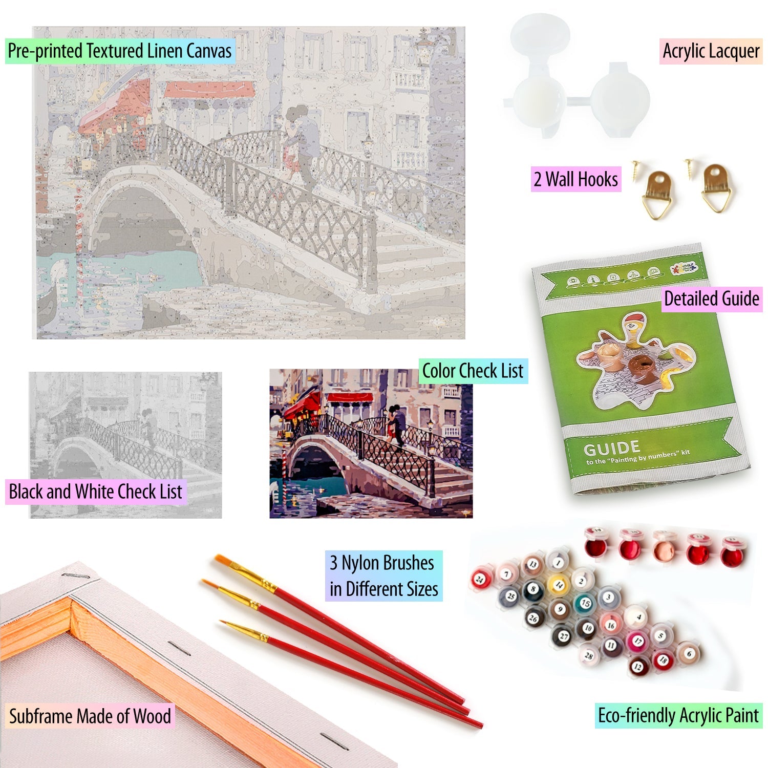 Paint by Numbers 40x50 cm | City Bridge (MG2205e) – Painting by numbers | Varvikas.Shop