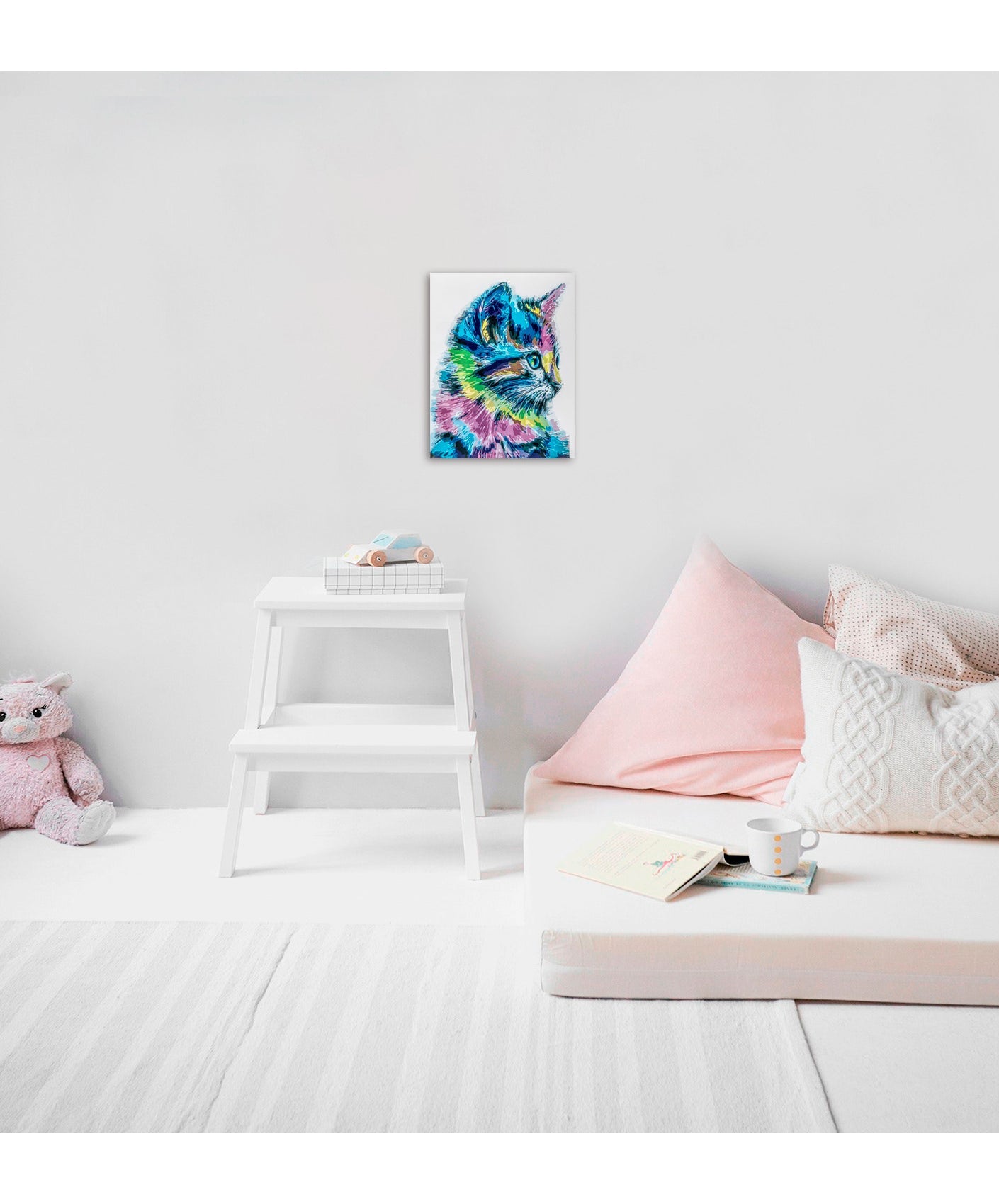 Paint by Numbers 40x50 cm | Colorful Kitten (MG2077e) – Painting by numbers | Varvikas.Shop