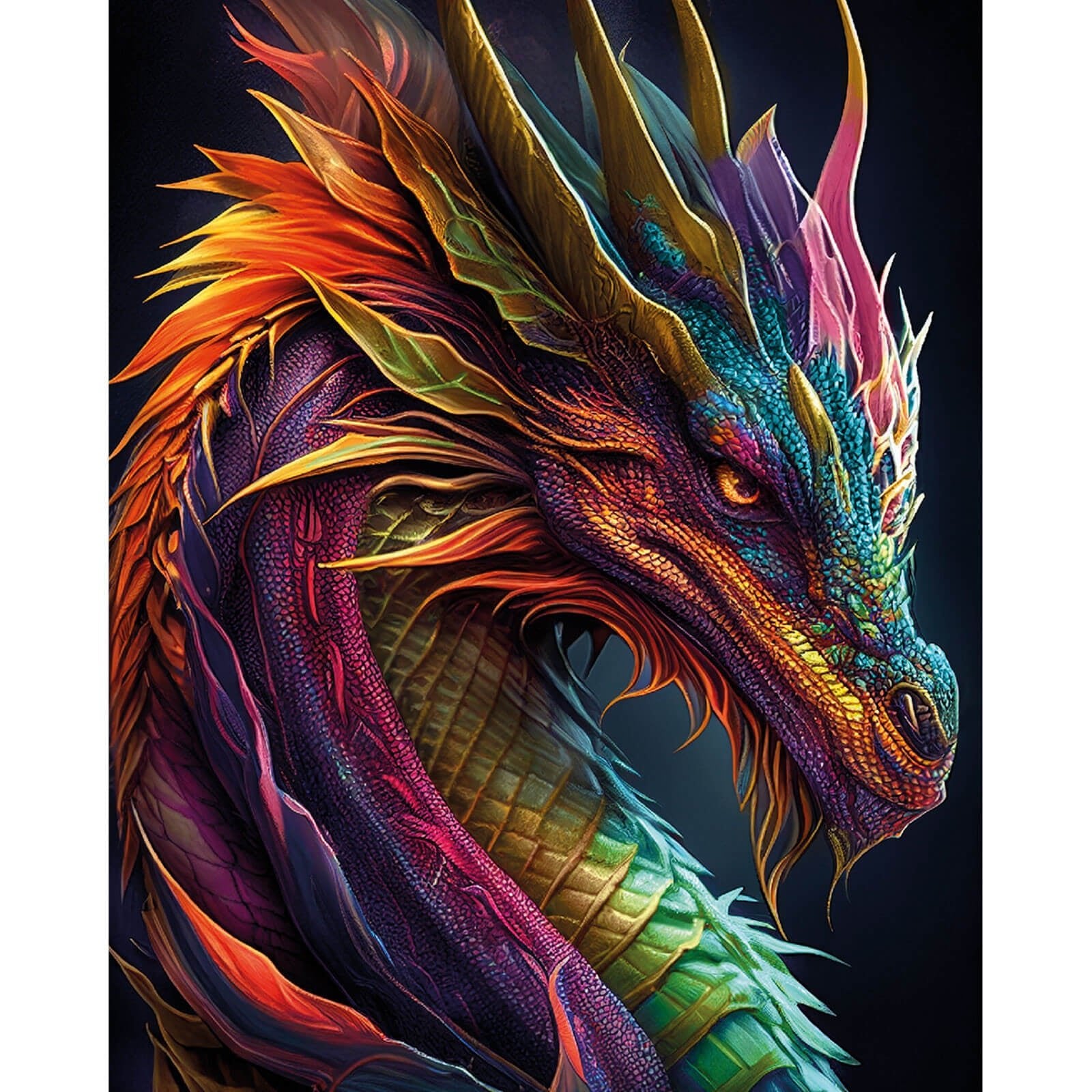 Paint by Numbers 40x50 cm | Dragon figure (MG2470e) – Painting by numbers | Varvikas.Shop