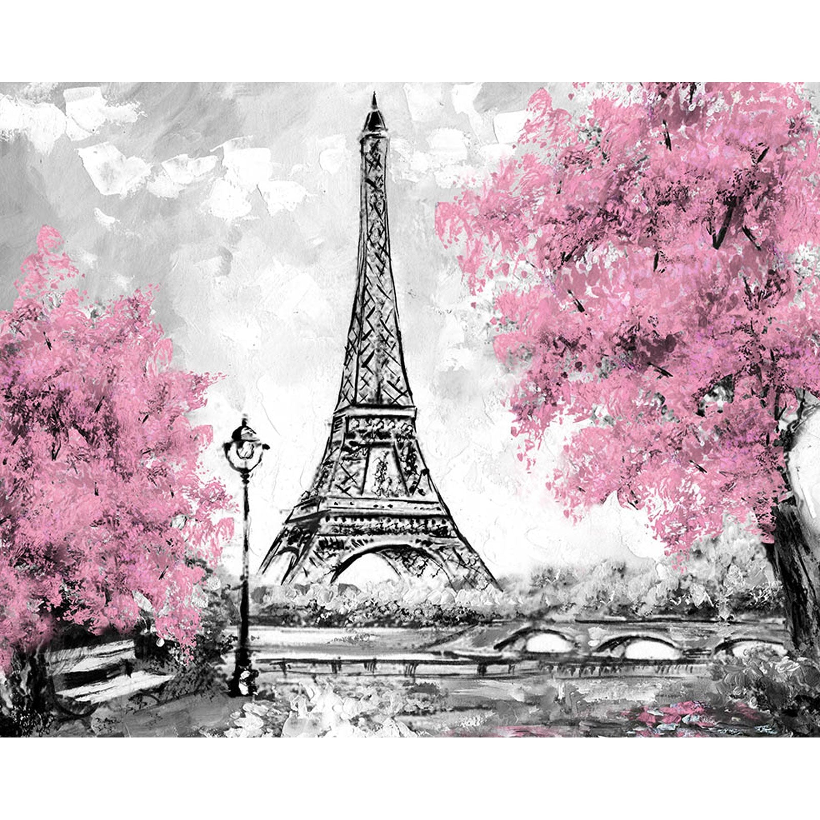 Paint by Numbers 40x50 cm | Eiffel Tower in Bloom (MG2166e) – Painting by numbers | Varvikas.Shop