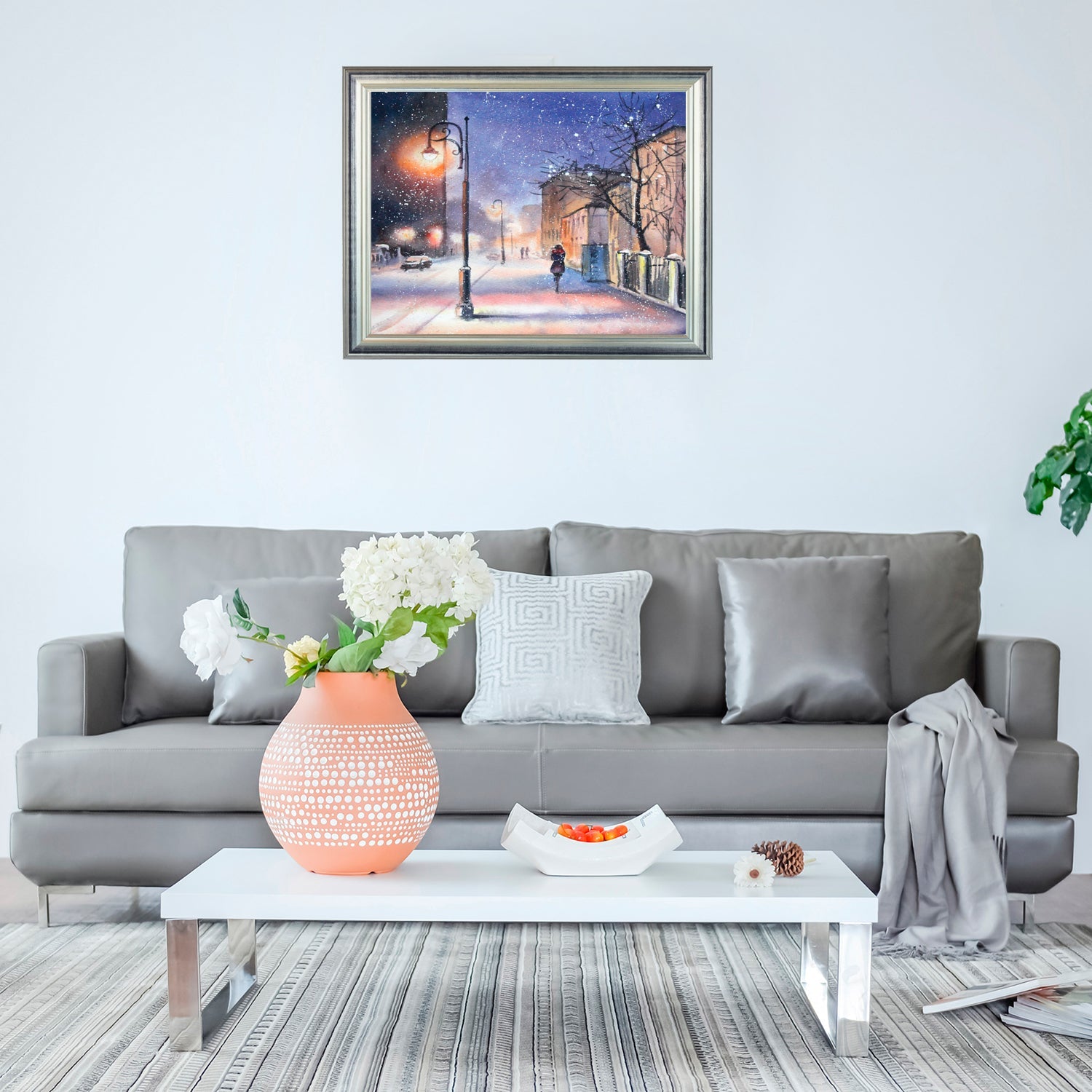 Paint by Numbers 40x50 cm | Evening snowstorm (MG2079e) – Painting by numbers | Varvikas.Shop