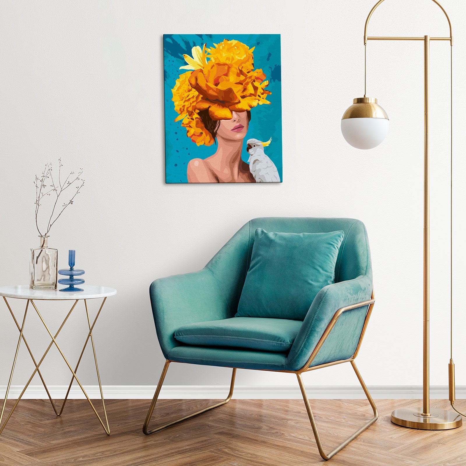 Paint by Numbers 40x50 cm | Flower Dream in Orange (MG2429e) – Painting by numbers | Varvikas.Shop