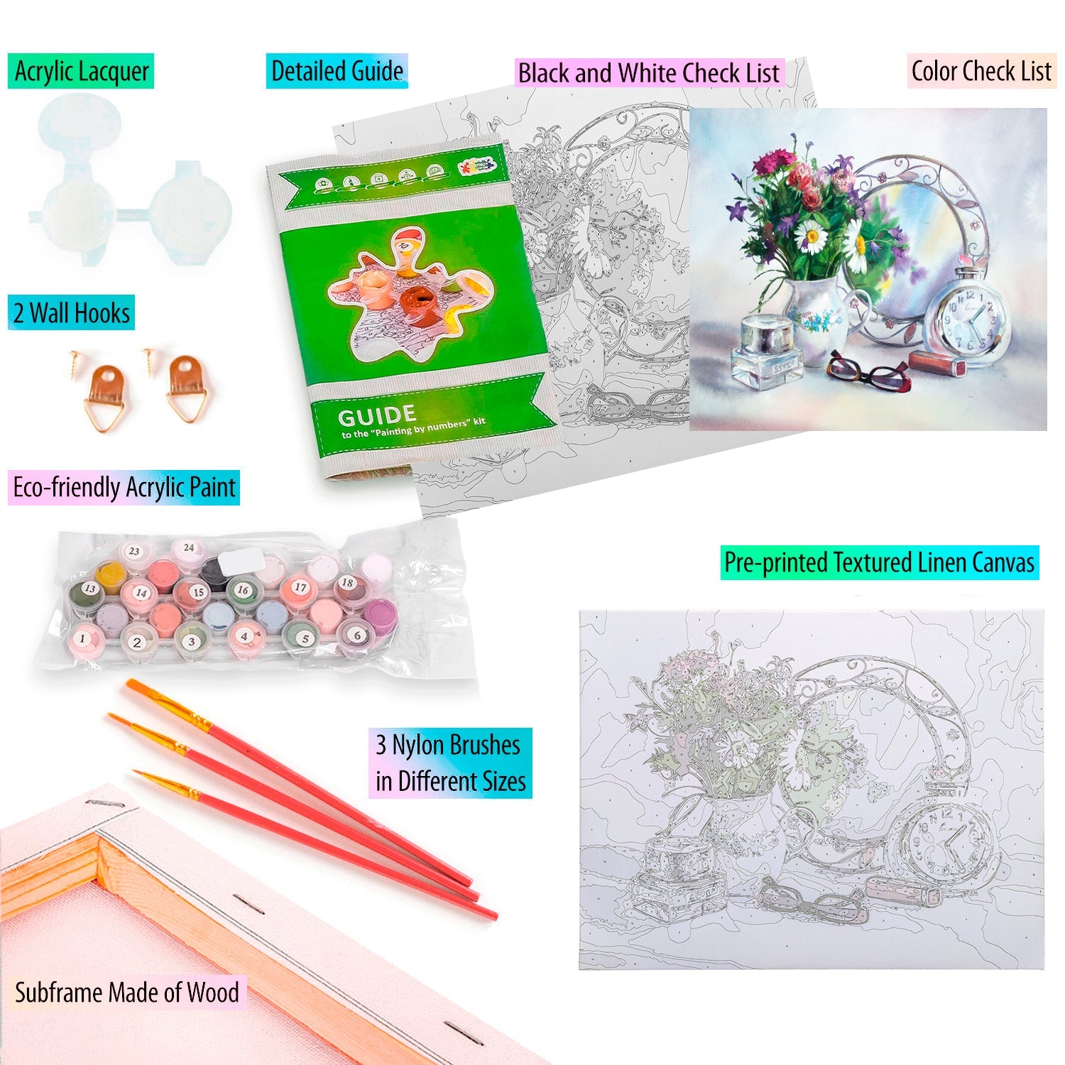 Paint by Numbers 40x50 cm | Flower mood (MG2081e) – Painting by numbers | Varvikas.Shop