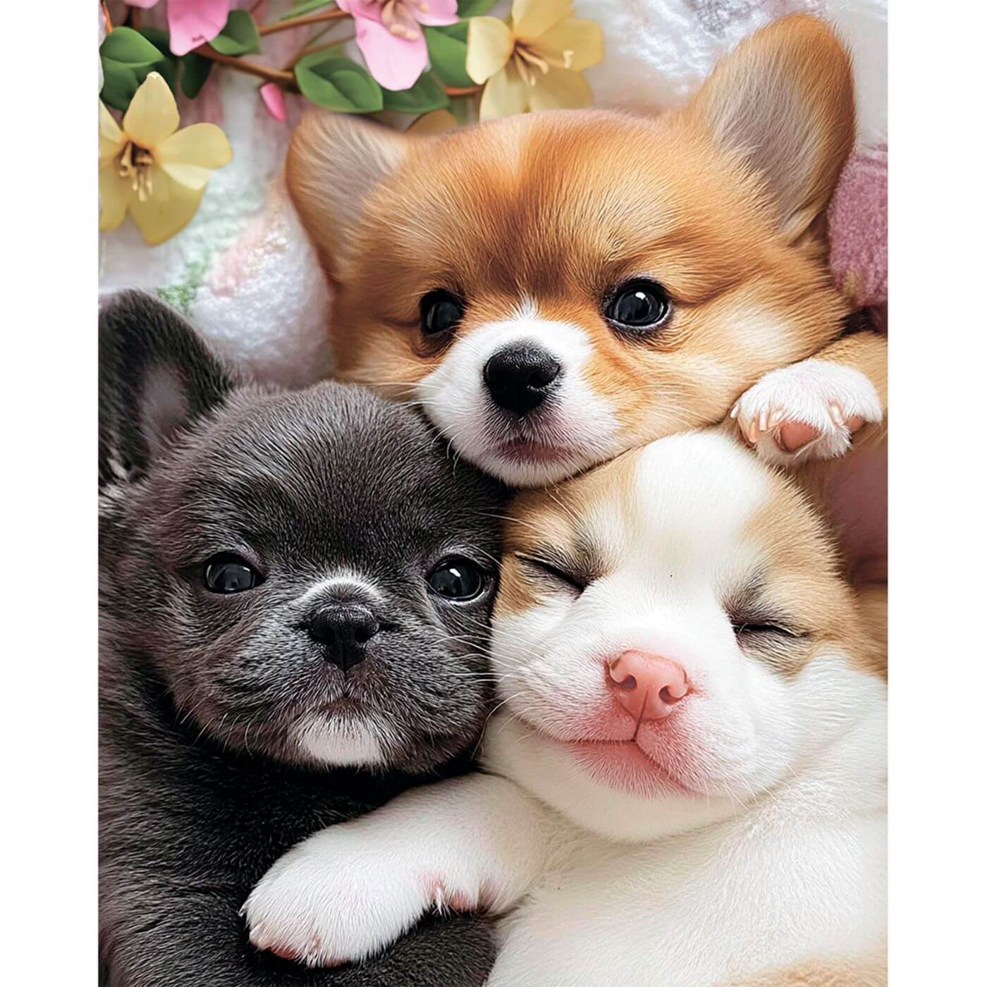 Paint by Numbers 40x50 cm | Fluffy Little Faces (MG2498e) – Painting by numbers | Varvikas.Shop