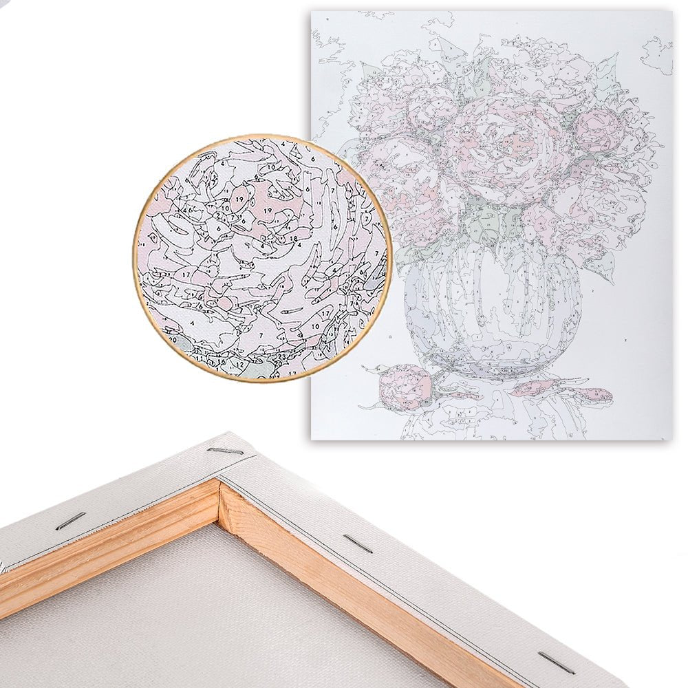 Paint by Numbers 40x50 cm | Gentle peonies (MG2065e) – Painting by numbers | Varvikas.Shop