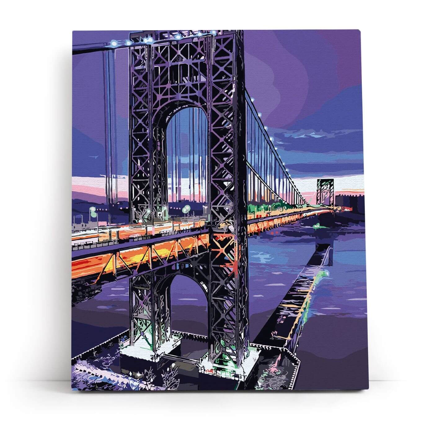 Paint by Numbers 40x50 cm | George Washington bridge (MG2489e) – Painting by numbers | Varvikas.Shop