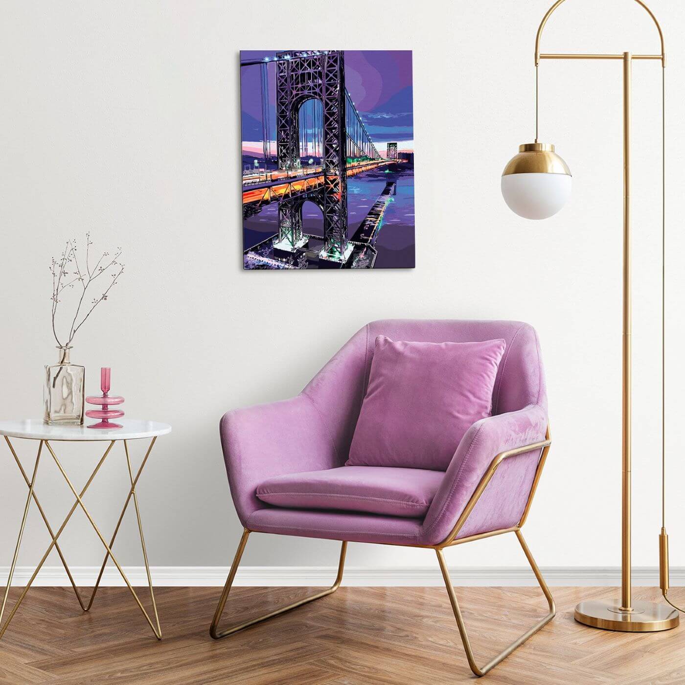 Paint by Numbers 40x50 cm | George Washington bridge (MG2489e) – Painting by numbers | Varvikas.Shop