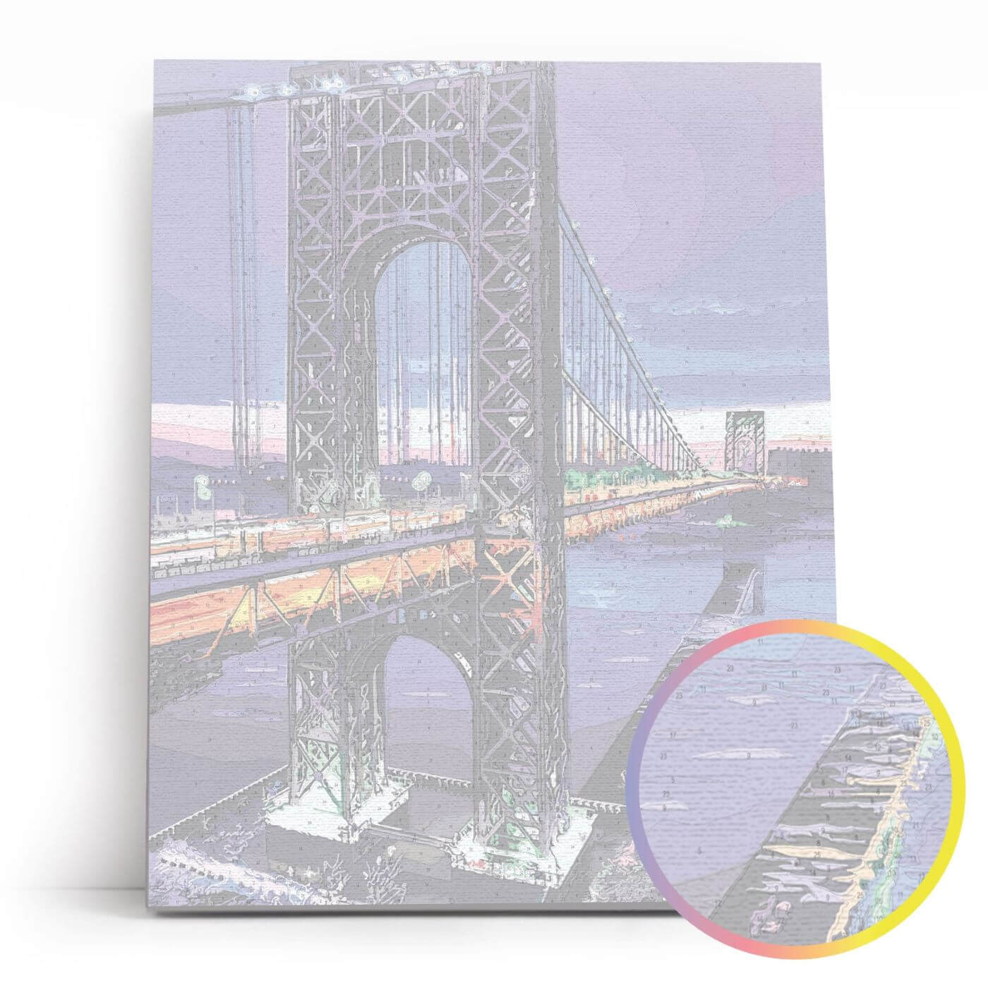 Paint by Numbers 40x50 cm | George Washington bridge (MG2489e) – Painting by numbers | Varvikas.Shop