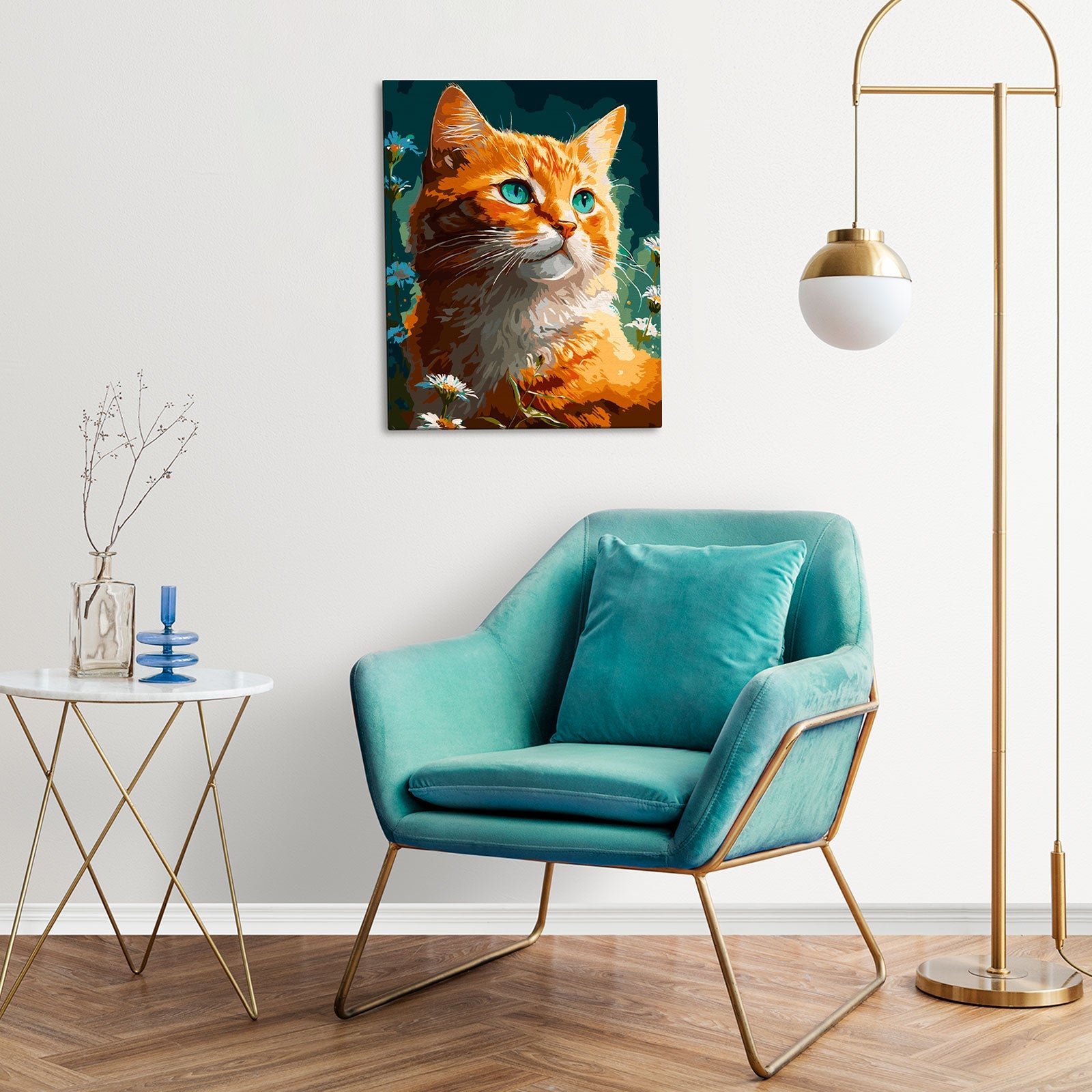 Paint by Numbers 40x50 cm | Ginger cat (MG2475e) – Painting by numbers | Varvikas.Shop