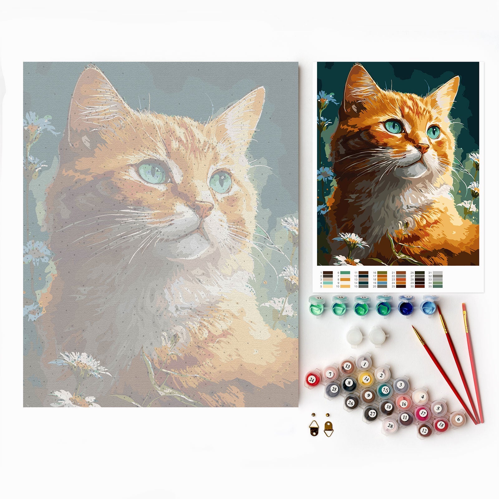 Paint by Numbers 40x50 cm | Ginger cat (MG2475e) – Painting by numbers | Varvikas.Shop