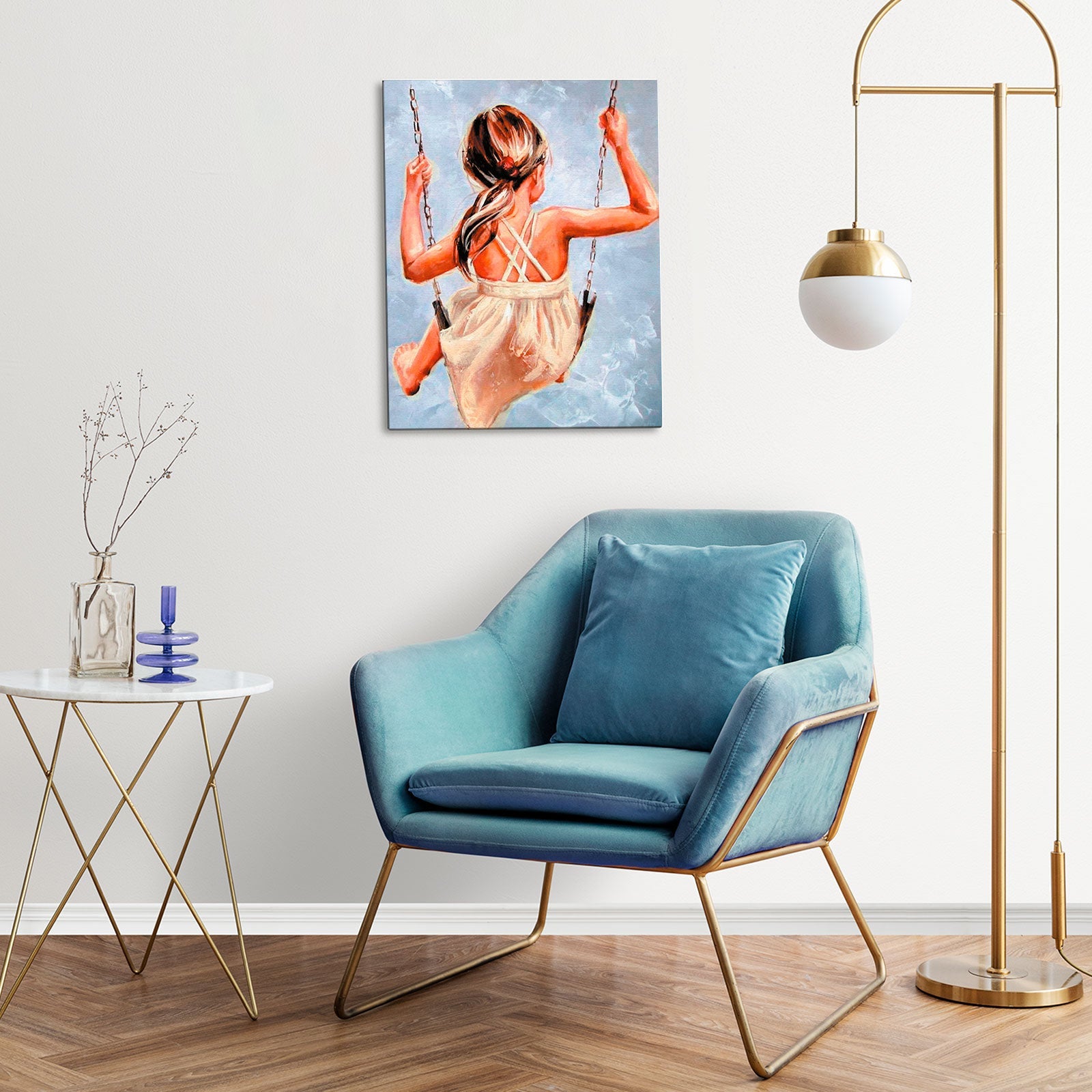 Paint by Numbers 40x50 cm | Happiness on the Swing (MG2106e) – Painting by numbers | Varvikas.Shop