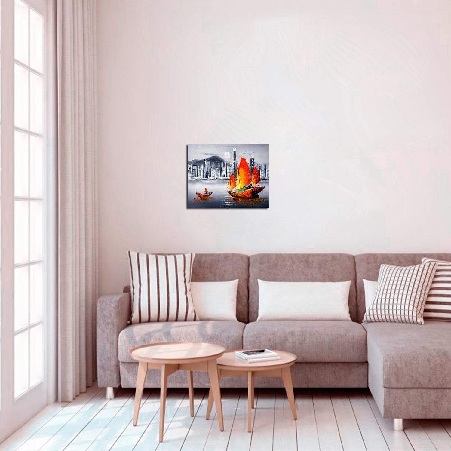 Paint by Numbers 40x50 cm | Hong Kong by Night (MG2164e) – Painting by numbers | Varvikas.Shop