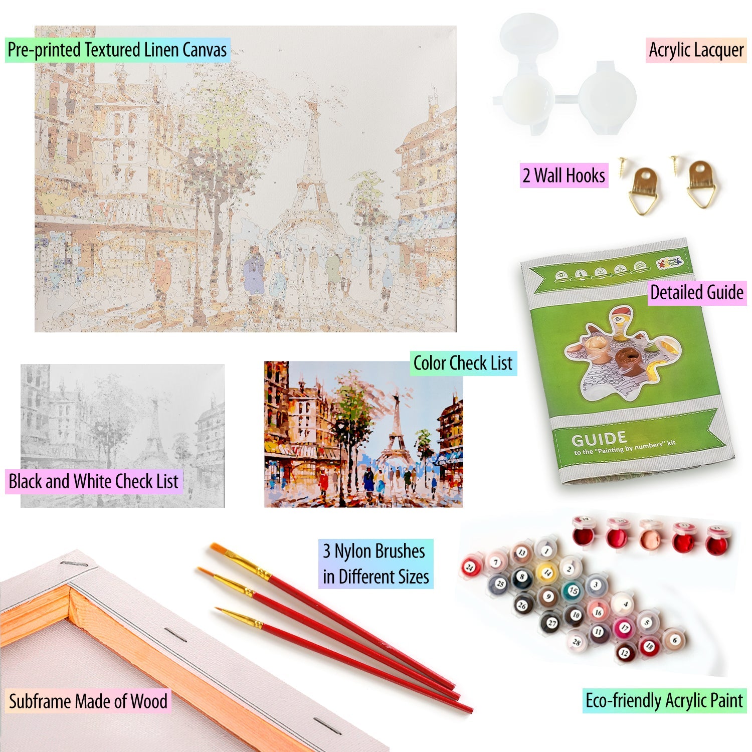 Paint by Numbers 40x50 cm | Impression of Paris (MG2163e) – Painting by numbers | Varvikas.Shop