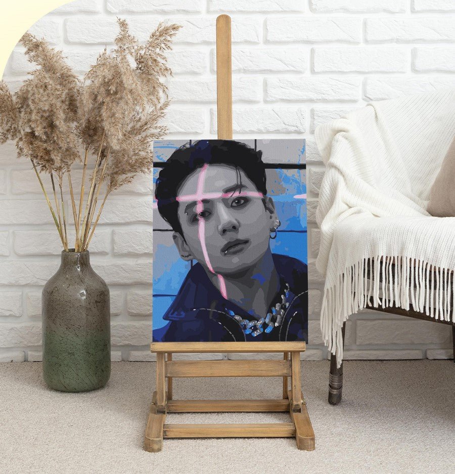 Paint by Numbers 40x50 cm | Jungkook (MG2468e) – Painting by numbers | Varvikas.Shop