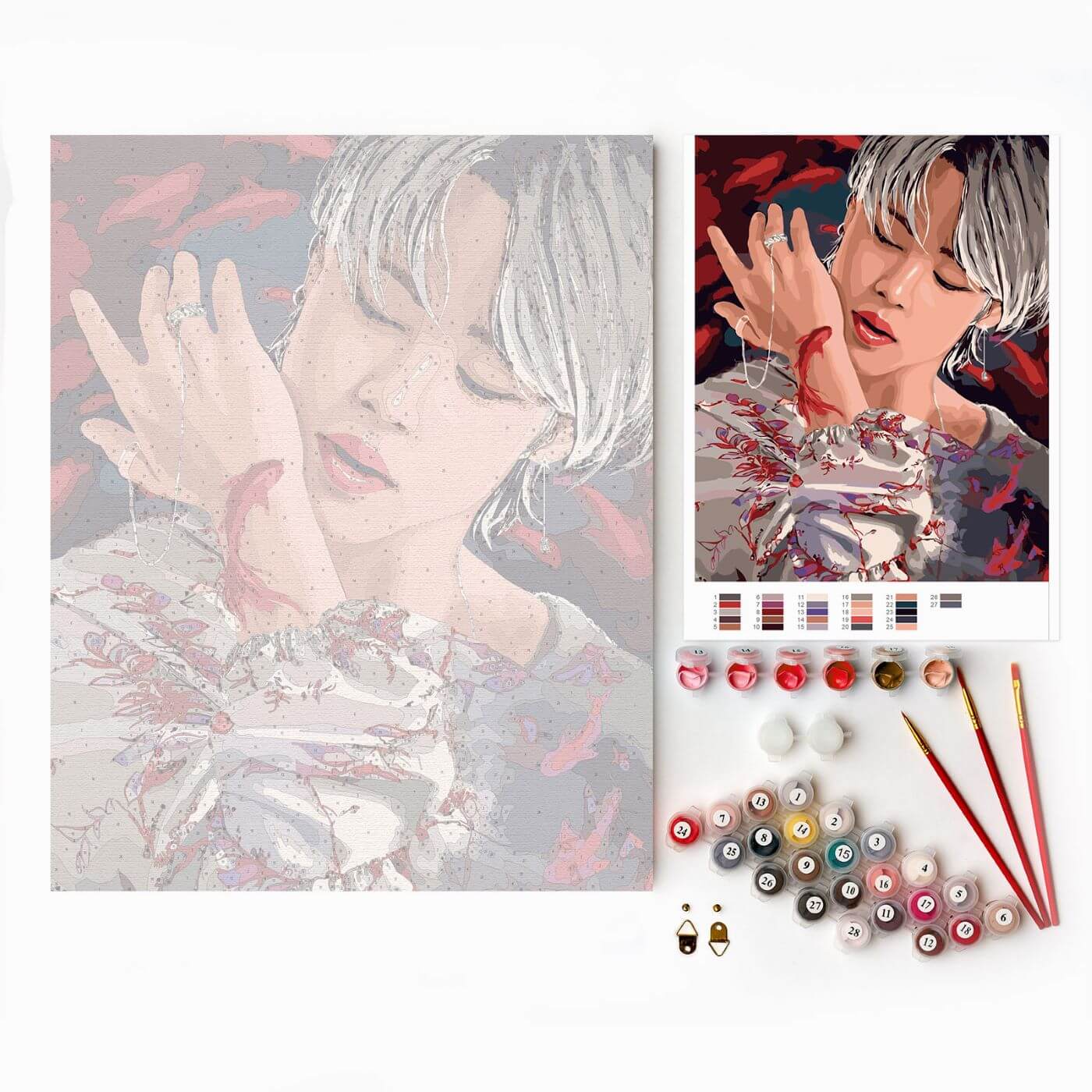 Paint by Numbers 40x50 cm | Korean singer (MG2477e) – Painting by numbers | Varvikas.Shop