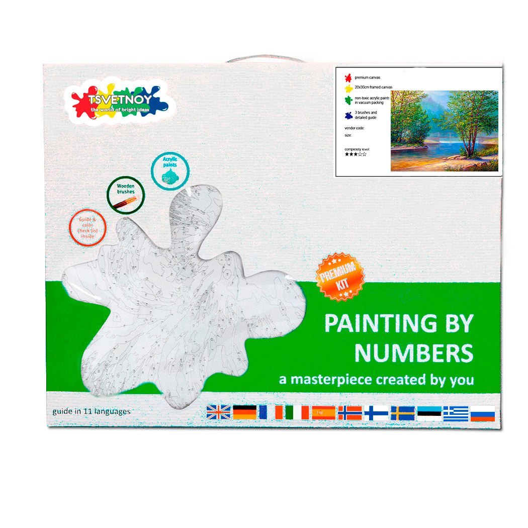 Paint by Numbers 40x50 cm | Lake Landscape (MG2151e) – Painting by numbers | Varvikas.Shop