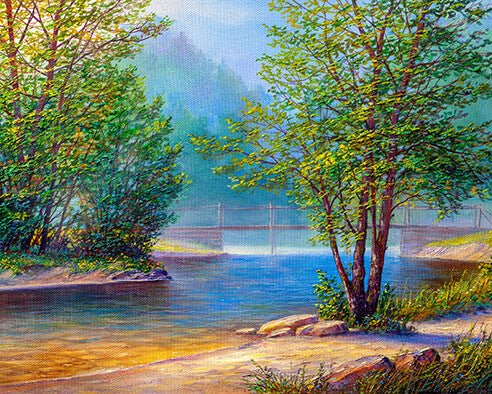 Paint by Numbers 40x50 cm | Lake Landscape (MG2151e) – Painting by numbers | Varvikas.Shop