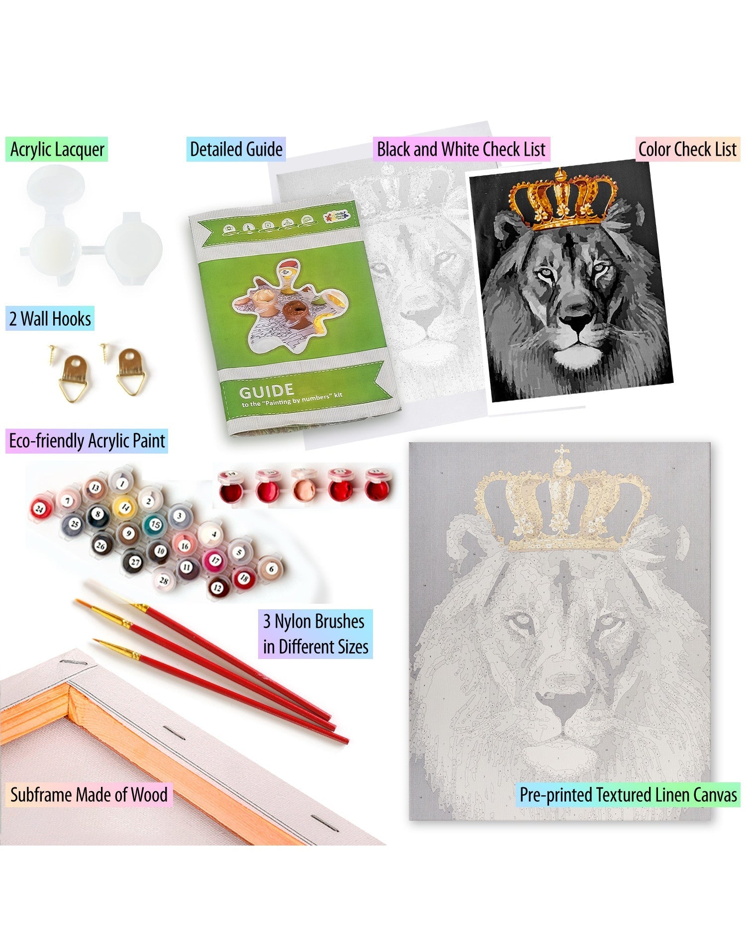 Paint by Numbers 40x50 cm | Lion King (MG2146e) – Painting by numbers | Varvikas.Shop